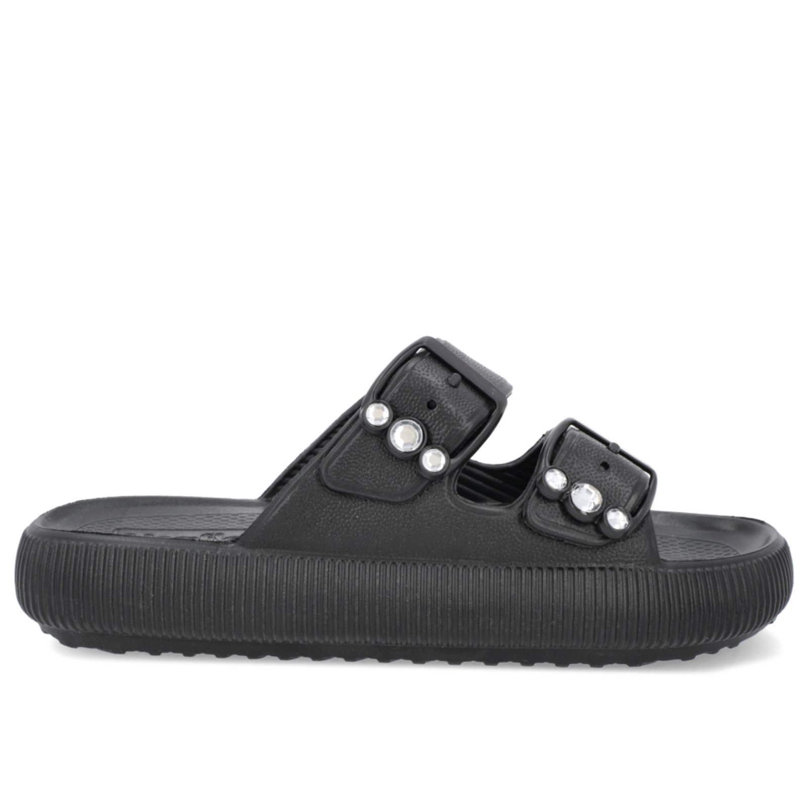 Chinelo Slide Usaflex Poofy Plataforma Feminino Preto-006