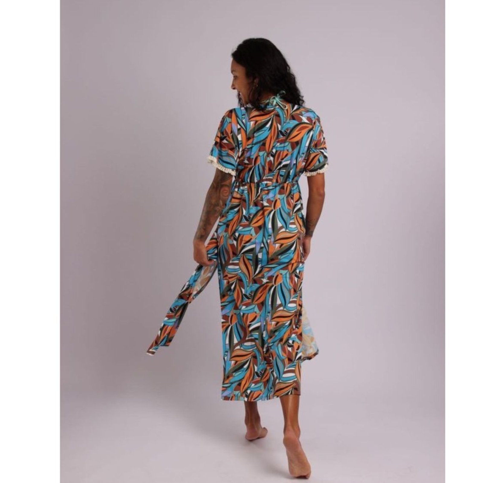 Vista 3 3456 - Saída de praia longa Amazonia - Duna Casual DunaCasual estampado DunaCasual estampado