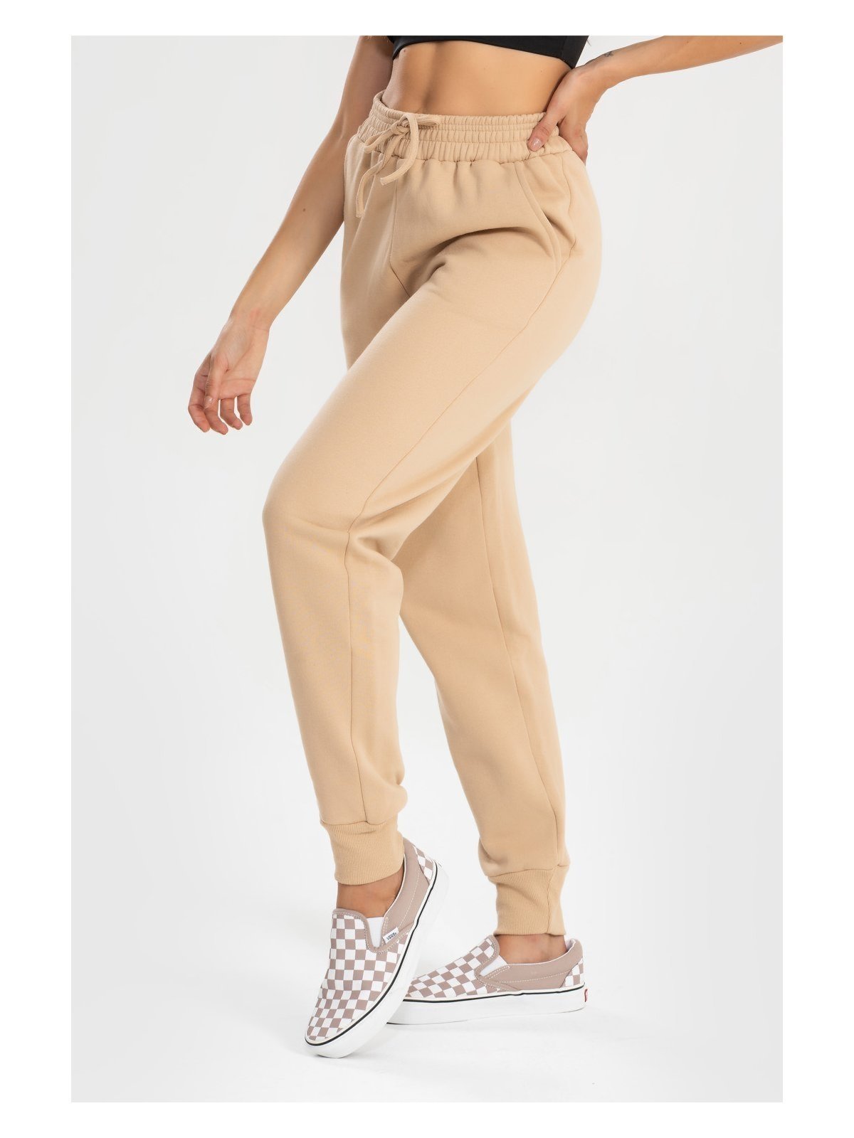 Calça Moletom Jogger Kally Feminina com Avesso Peluciado