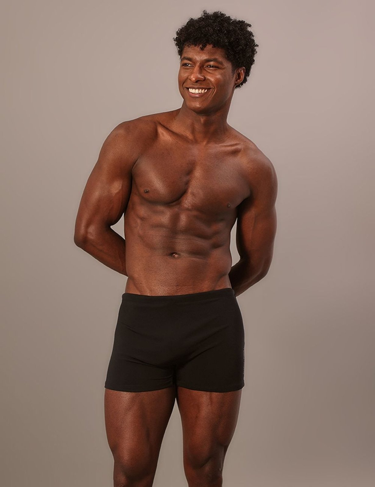 Vista 2 Sunga Boxer Logo Lateral Calvin Klein Swimwear Calvin Klein Jeans preto Calvin Klein Jeans preto