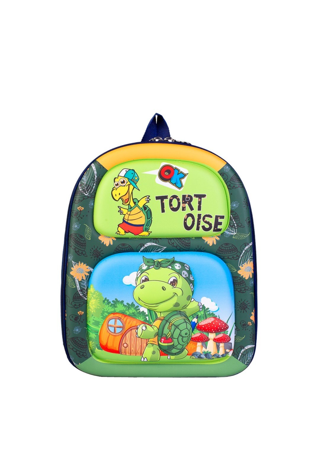 Vista 2 Infantil - Mochila baby alto relevo 12" 55872 - Tartaruga" Enluaze verde Enluaze verde