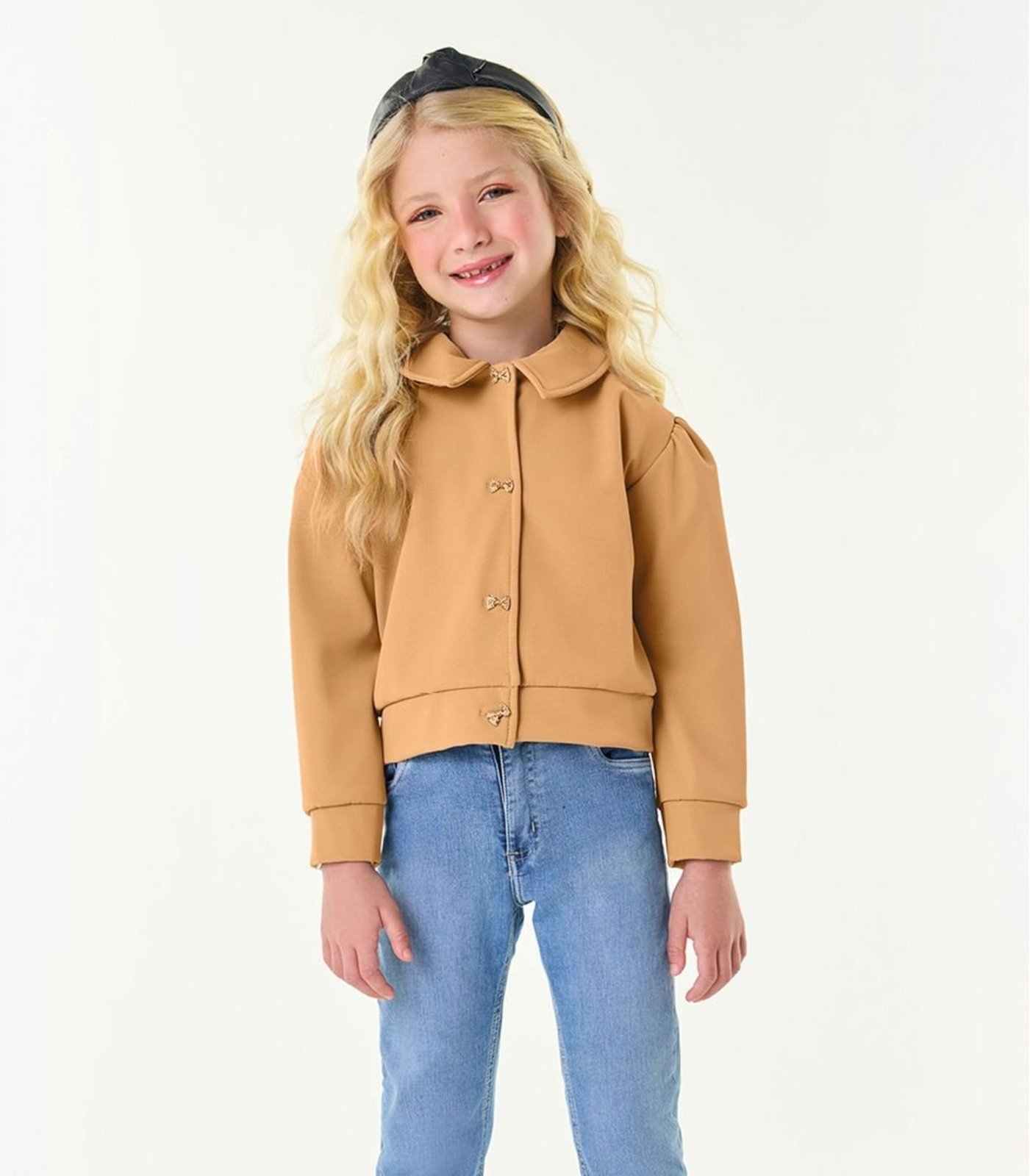 Infantil – Jaqueta Feminina Em Suede Trick Nick Marrom