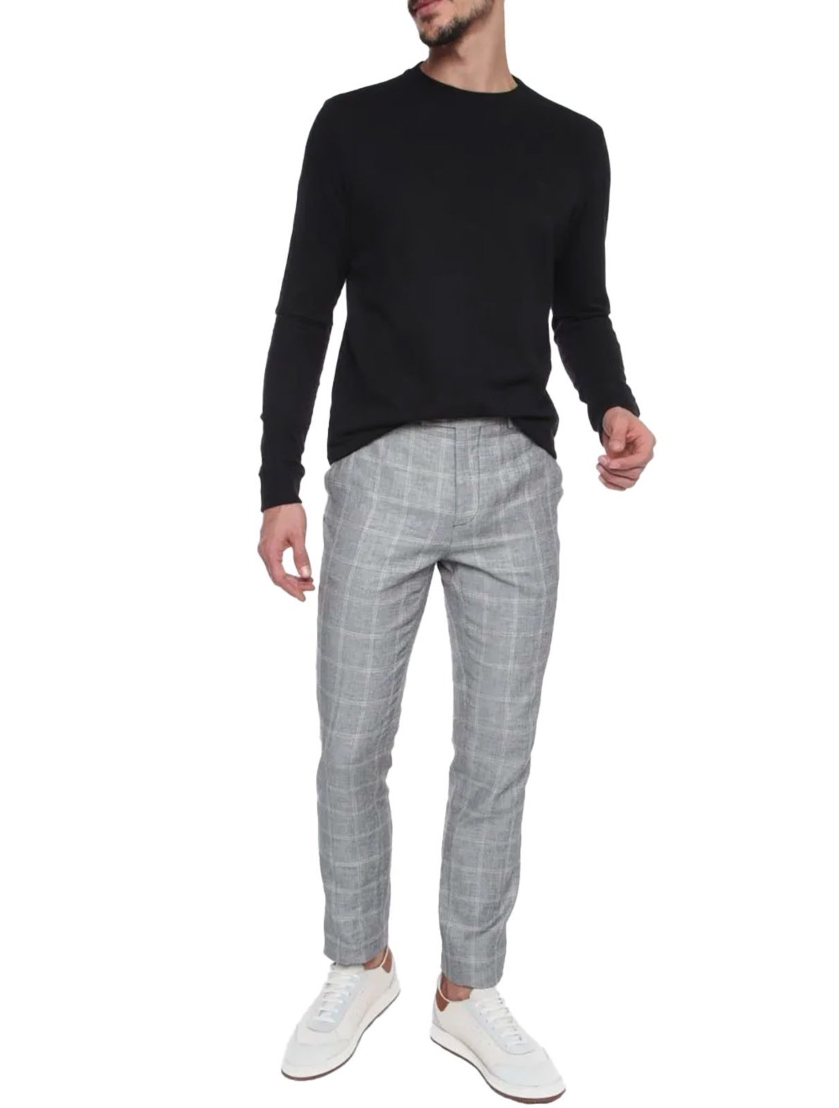 Blusa VR Tricot Masculina Crewneck Preta