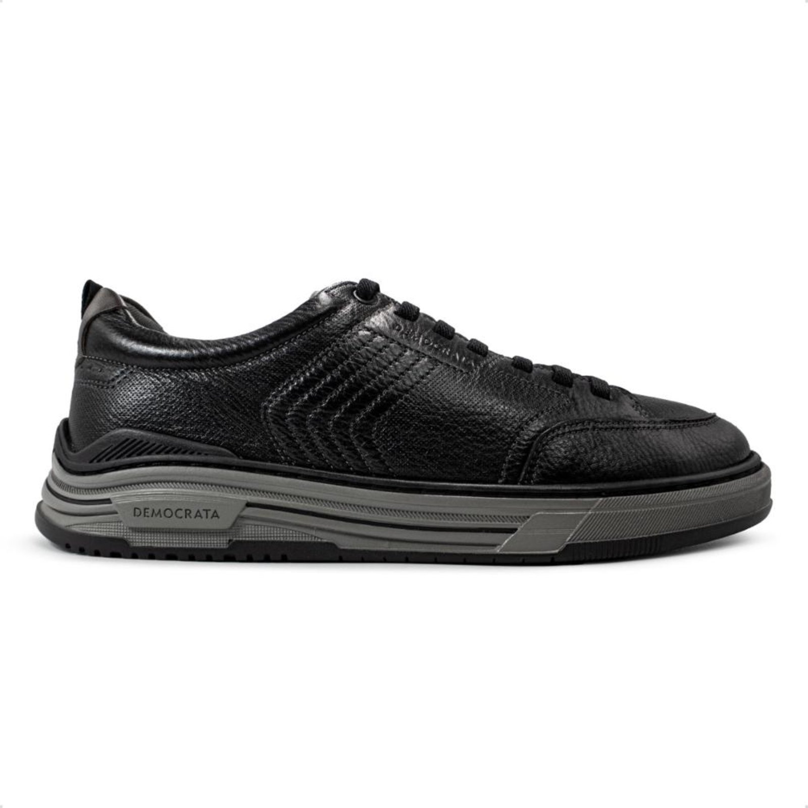Vista 2 Tênis de Couro Democrata Masculino Dylan 640101 preto DEMOCRATA preto