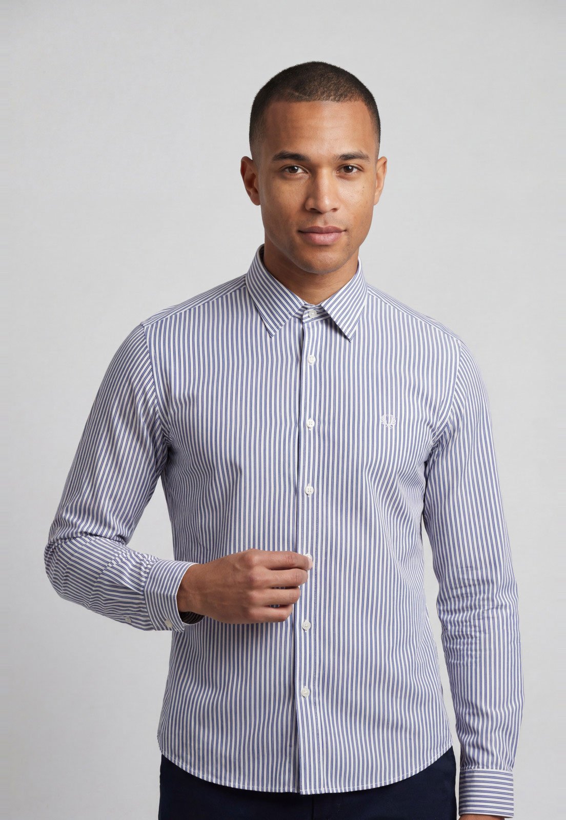 Vista 2 Camisa Masculina Forum Listrada azul Forum azul