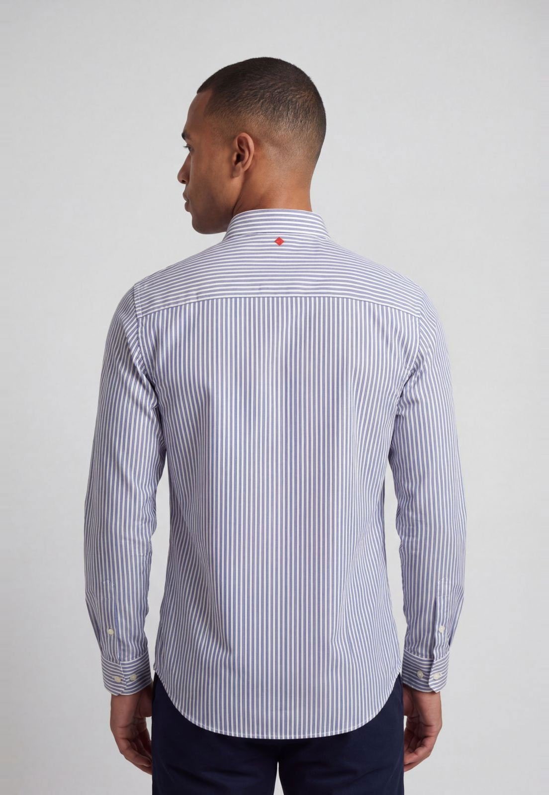 Vista 3 Camisa Masculina Forum Listrada azul Forum azul