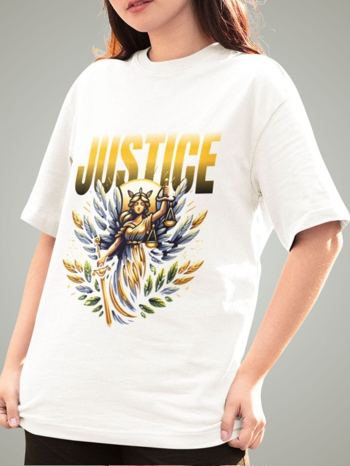 Camiseta Feminina GuGi Justiça Direito Branco