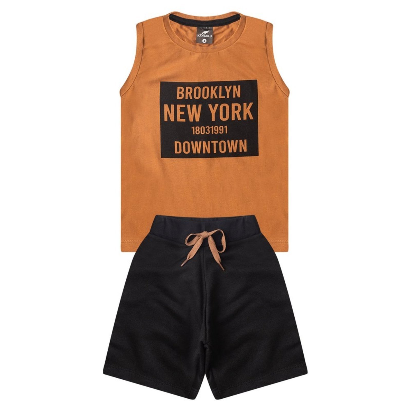 Infantil - Conjunto Menino Verão Regata Brooklyn Kangulu
