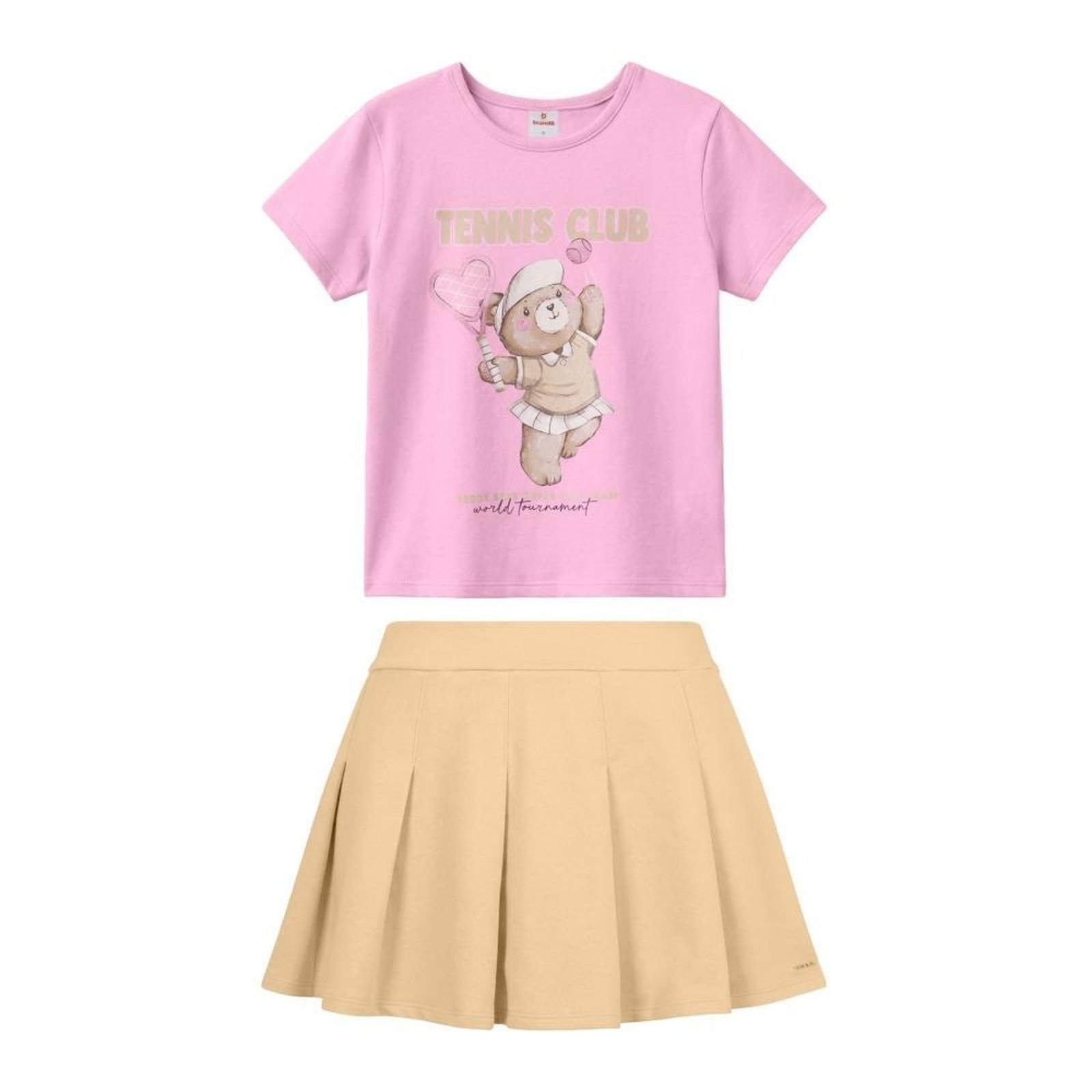 Infantil - Conjunto Rosa Ursinha Tênis Brandilli 10 Rosa