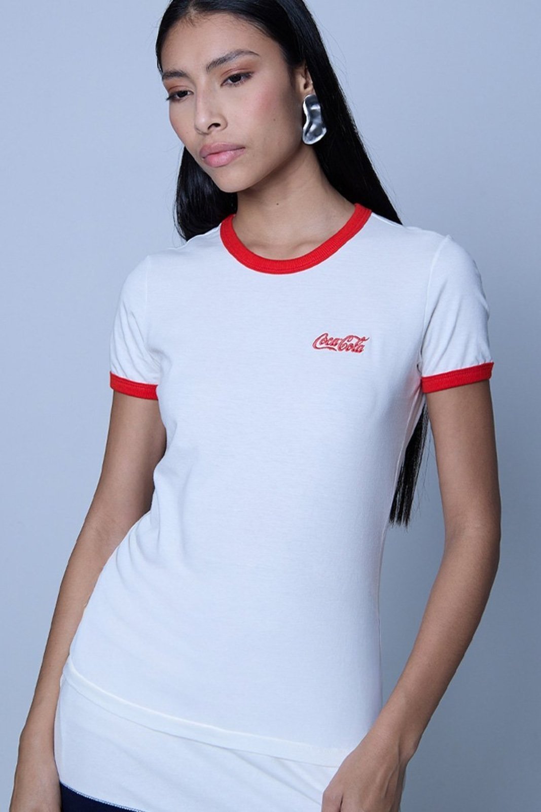 Camiseta Baby Look Contouring Coca-Cola