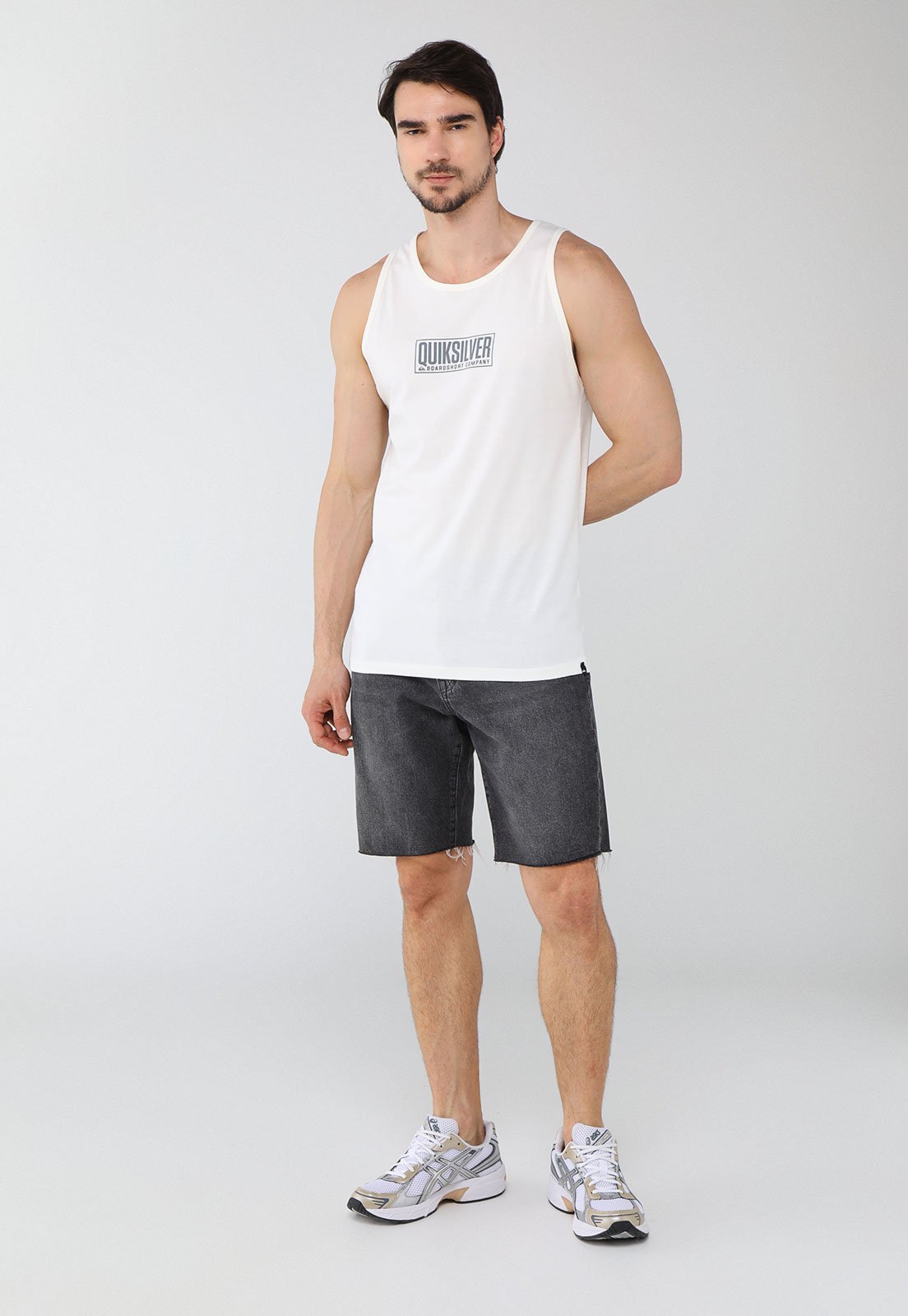 Regata Masculina Quiksilver Fine Lines Branca