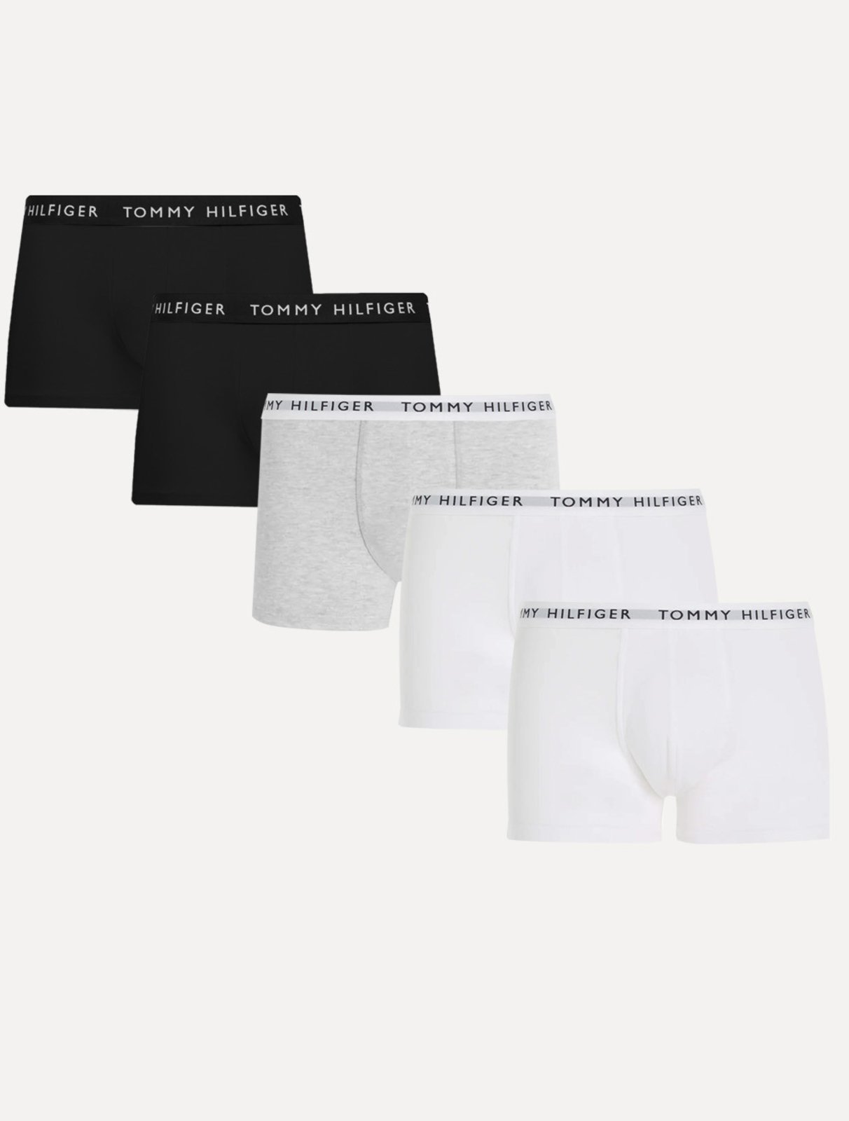 Vista 2 Cueca Tommy Hilfiger Cotton Boxer Trunk Preta/ Branca/ Cinza Pack 5UN multicolorido Tommy Hilfiger multicolorido