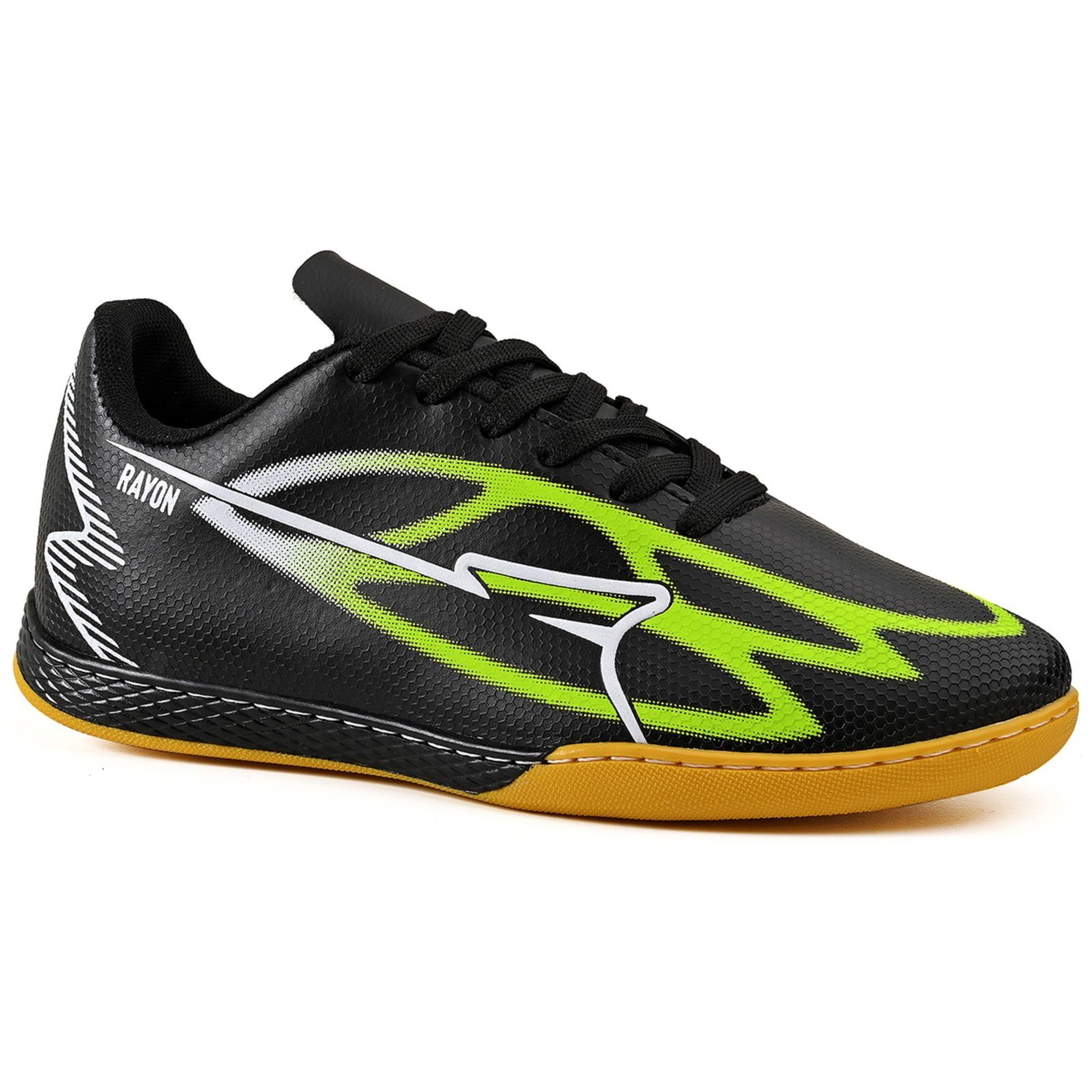 Vista 3 Chuteira Futsal Masculina Material Sintetico Futebol de Salao Quadra CALCADOS LGHT LIGHT preto CALCADOS LGHT LIGHT preto