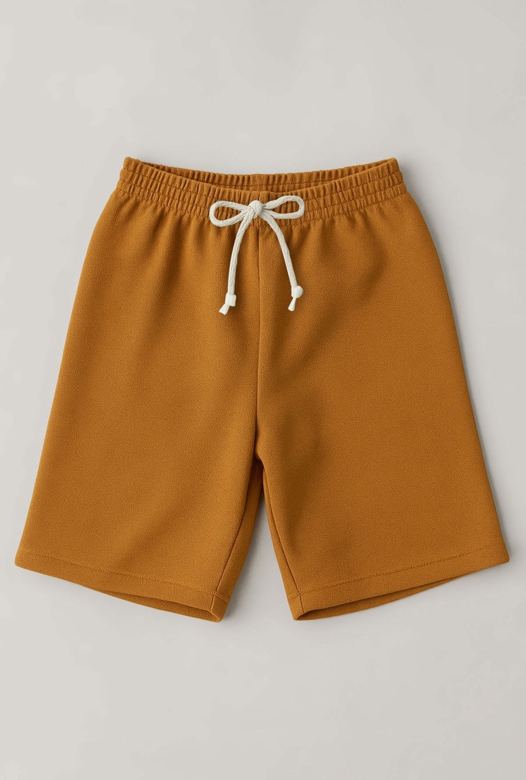 Vista 2 Infantil - Bermuda Short Moletinho com Cadarço Liso 3 ao 14 - Look Look Infantil marrom Look Infantil marrom