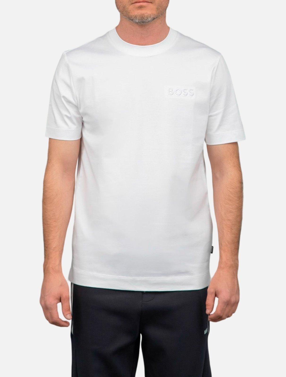 Camiseta Hugo Boss Masculina Tiburt 423 Branca