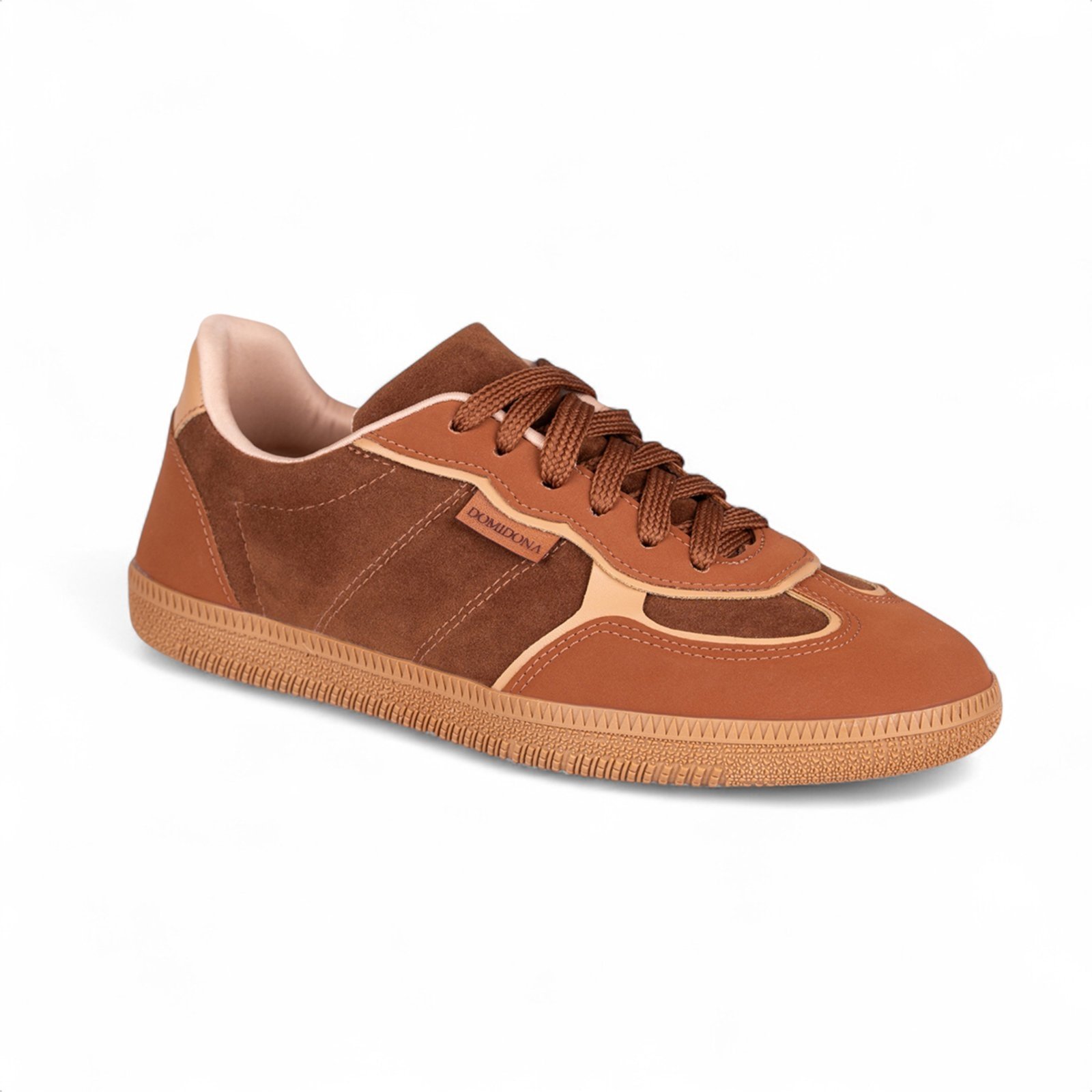 Tênis Feminino Domidona Caramelo Estilo Streetwear Cano Baixo Casual Verão