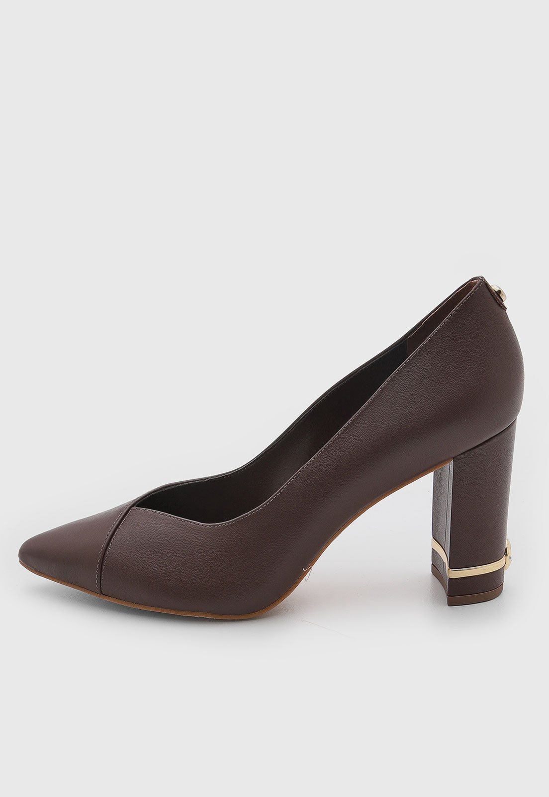 Scarpin Jorge Bischoff Couro Marrom