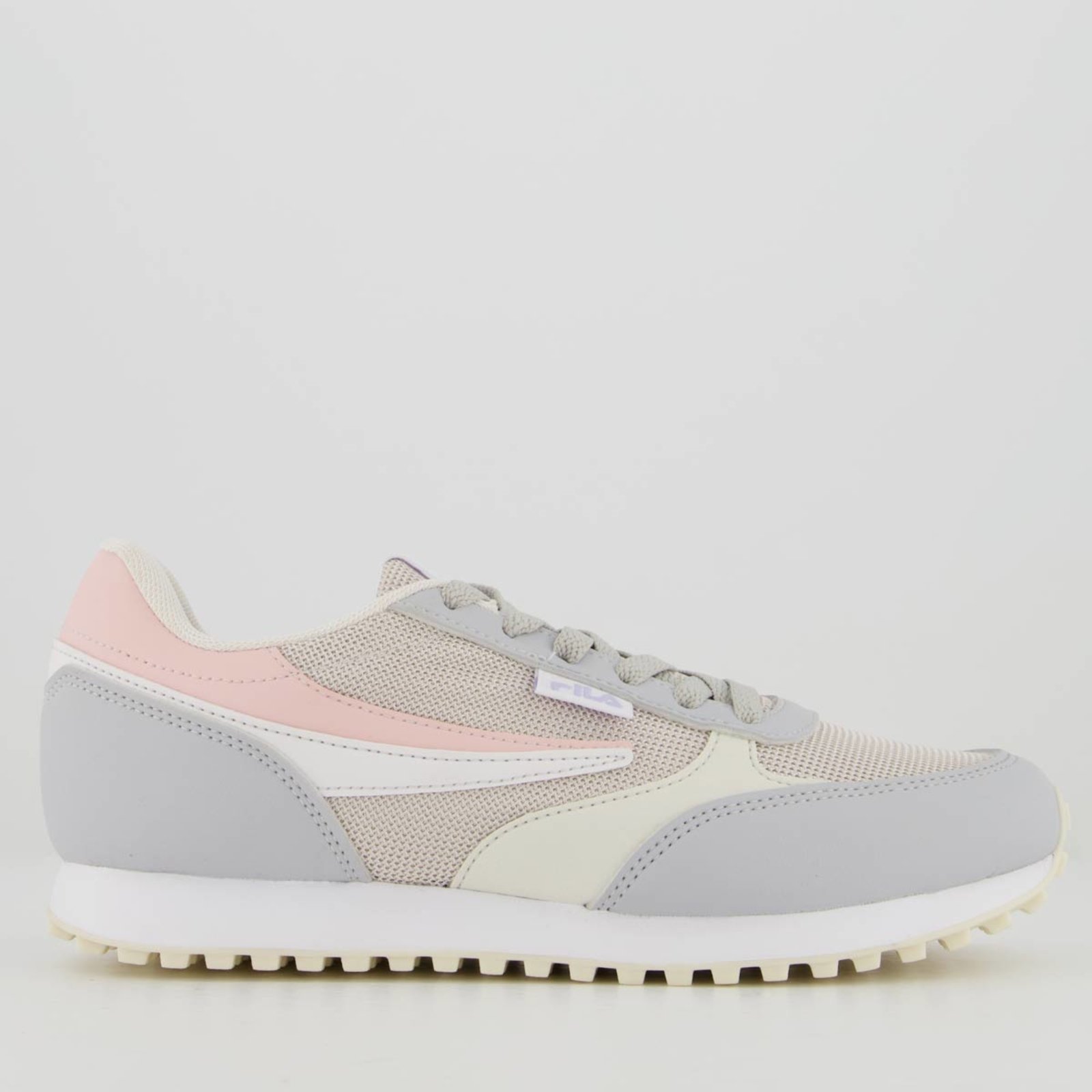 Tênis Fila Renno Classic Feminino Prata e Branco