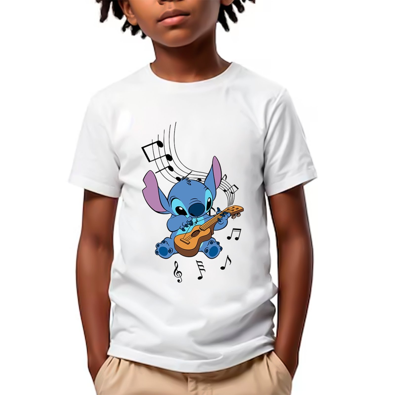 Infantil – Camiseta Ousy Branca Desenhos