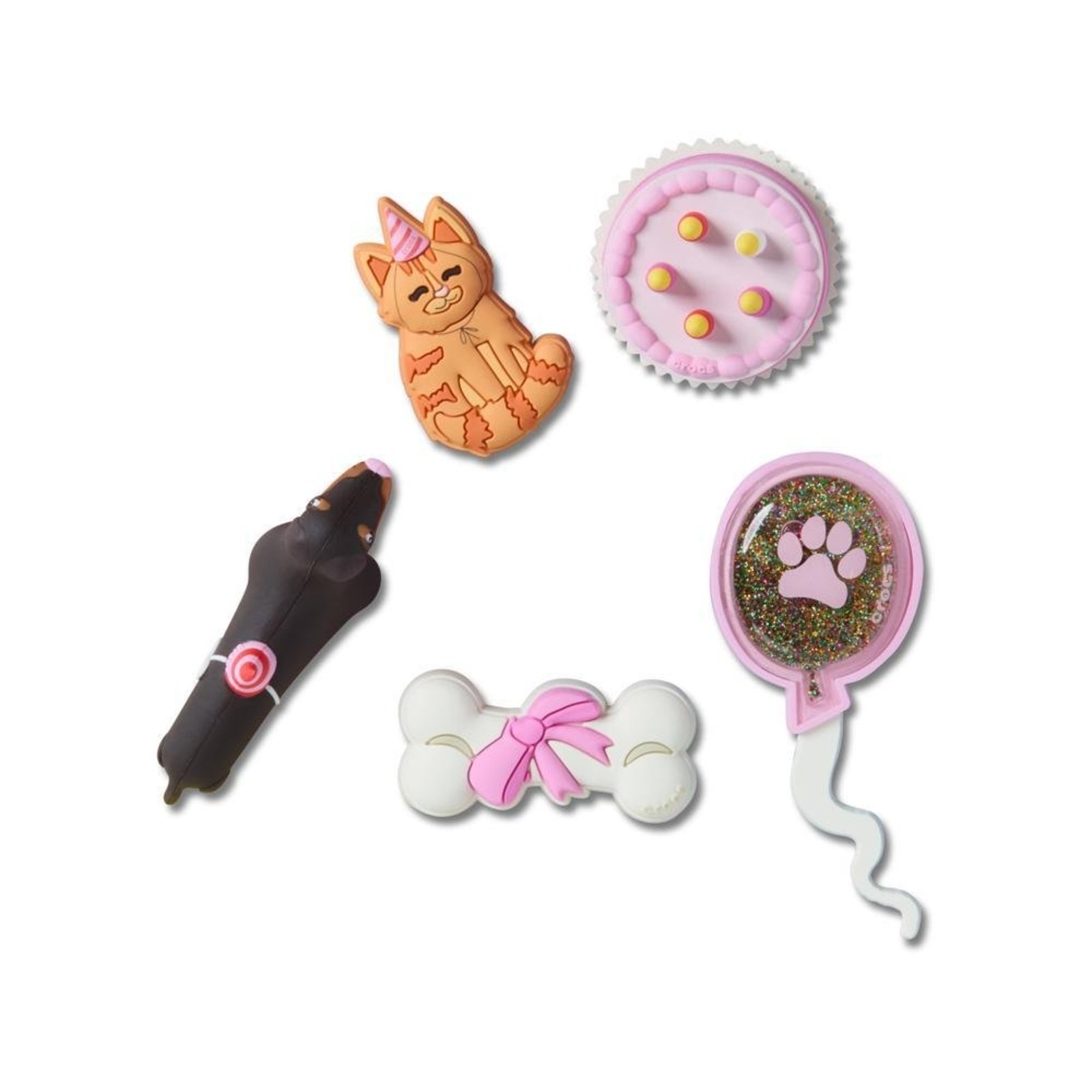 Infantil - Jibbitz™ Aniversário De Pets Pack Com 5 Peças Único Branco