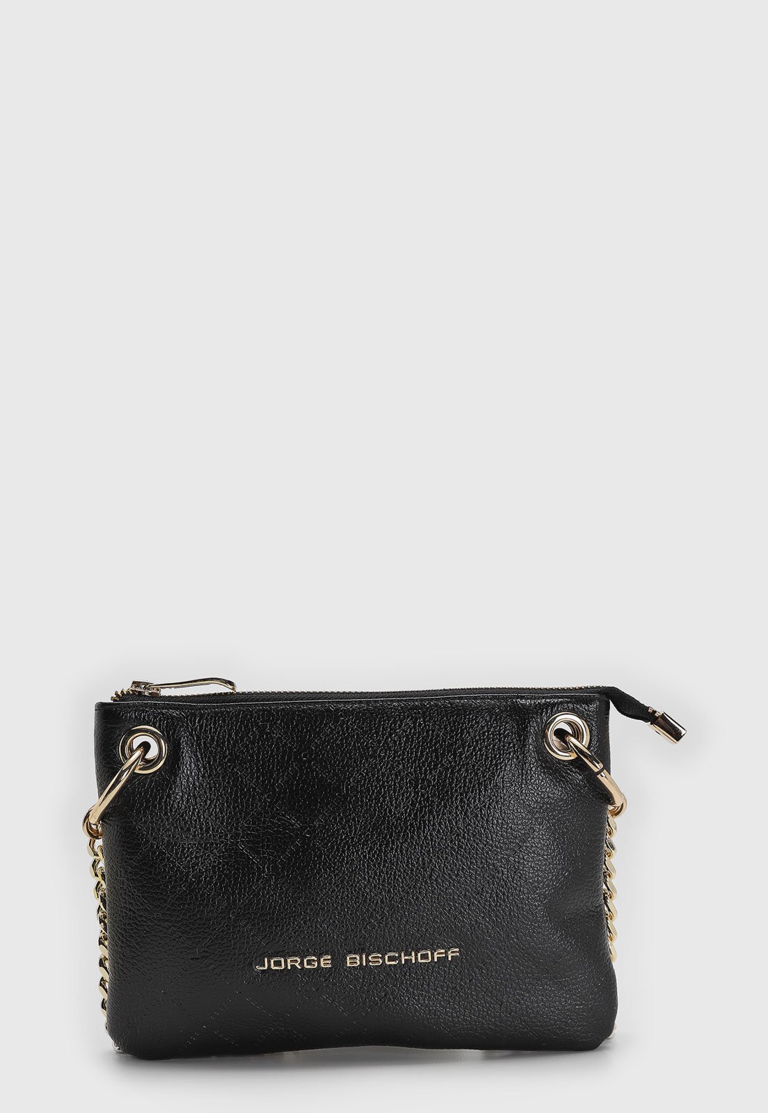 Bolsa Feminina Jorge Bischoff Alça Corrente Preta