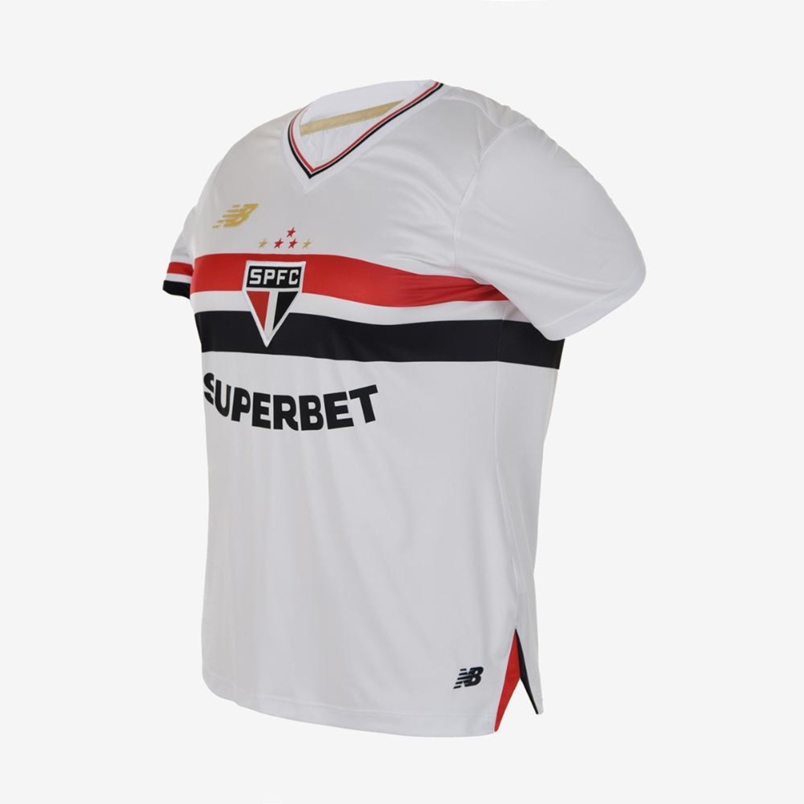 Vista 3 Camisa Torcedor Home Spfc 2025 C/P Feminina New Balance incolor New Balance incolor