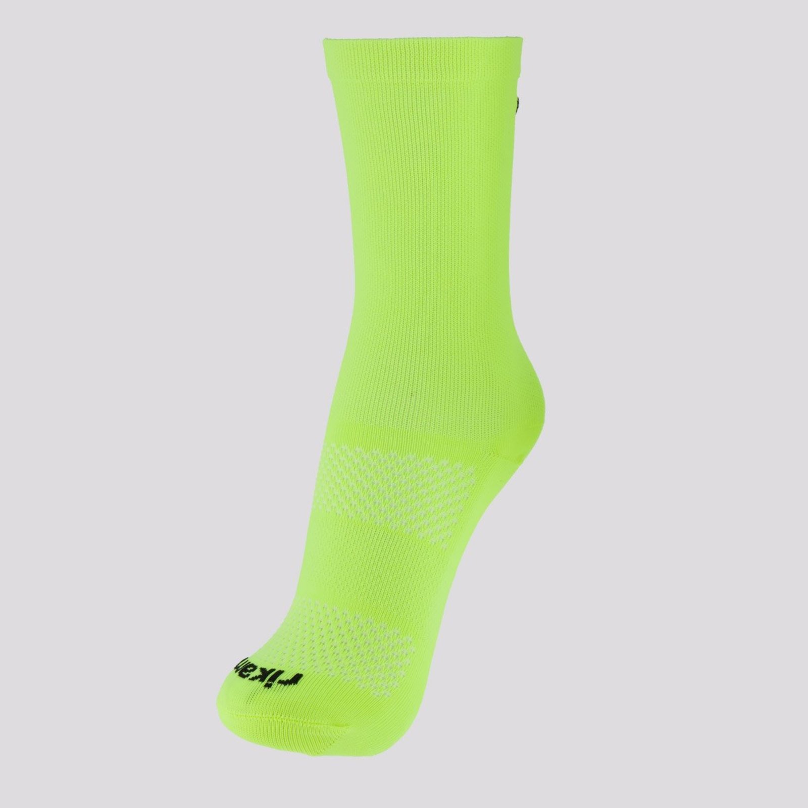 Meia Rikam Performance Colors Cano Médio Feminina Amarela Fluorescente