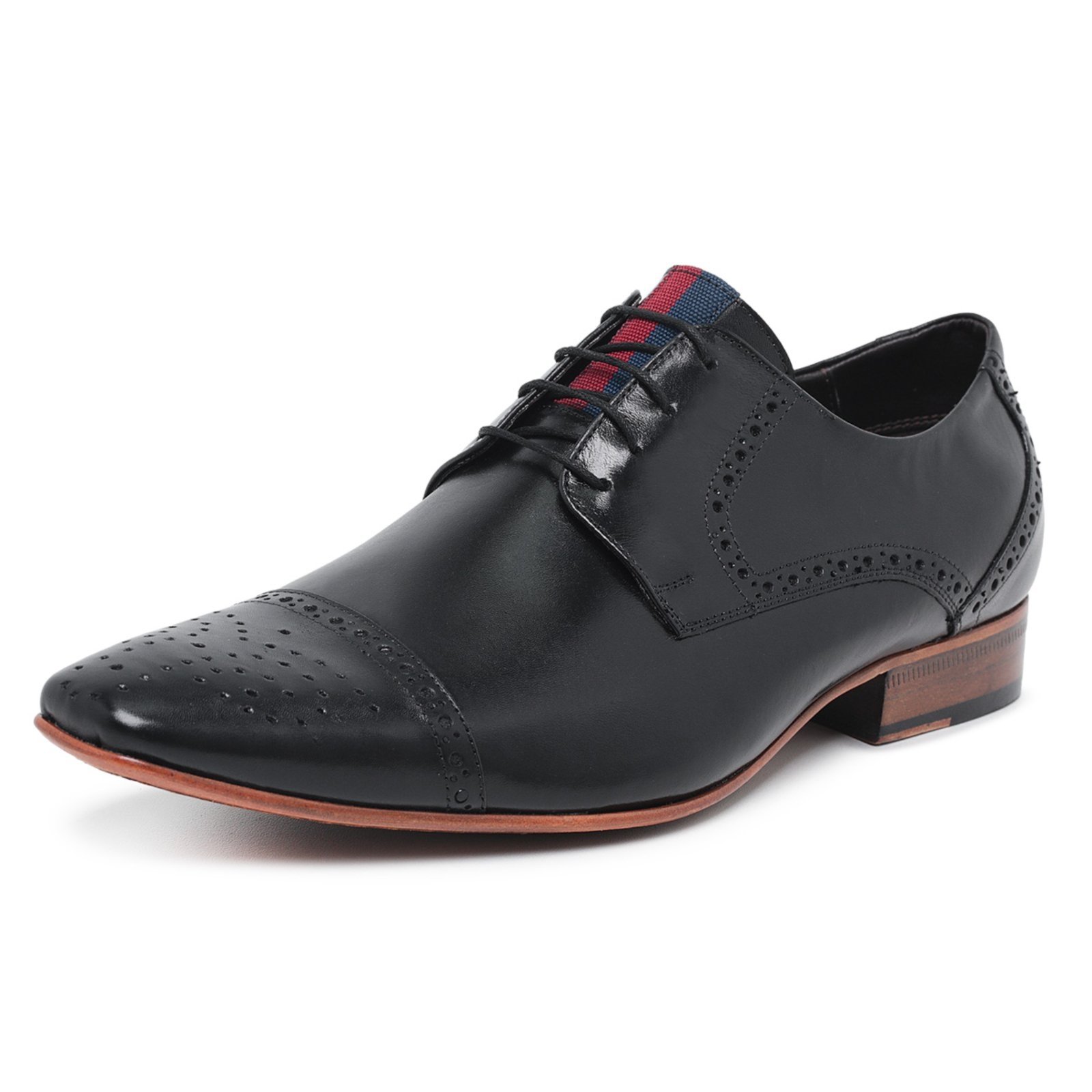 Sapato Social Derby Sapato Brogue em Couro Paulo Vieira cor Preto