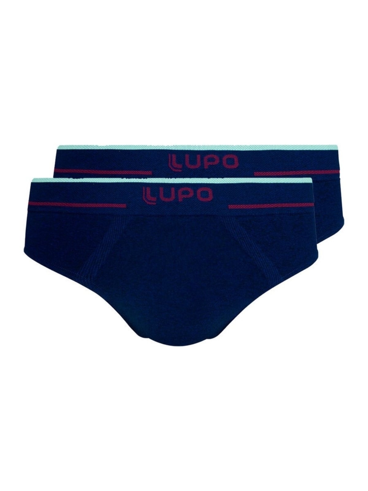 Kit com 2 Cuecas Slip Lupo 624-003 Azul Marinho