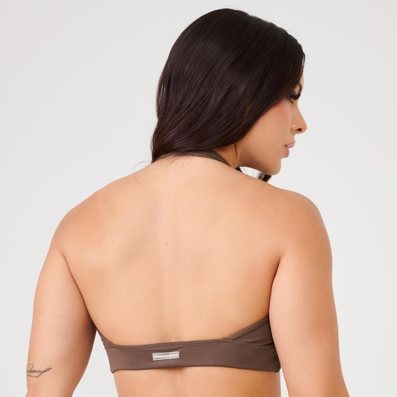 Vista 3 Top Frente Única Chocolamore Com Bojo Donna Carioca marrom Donna Carioca marrom