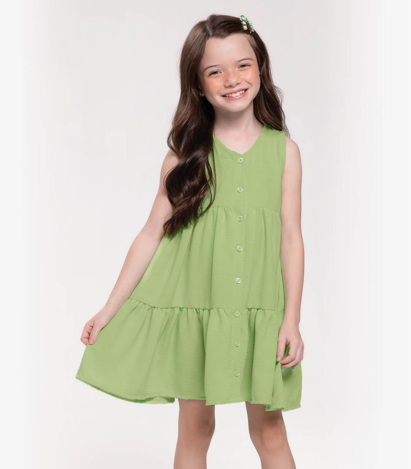 Infantil - Vestido Em Air Flow Trick Nick Verde