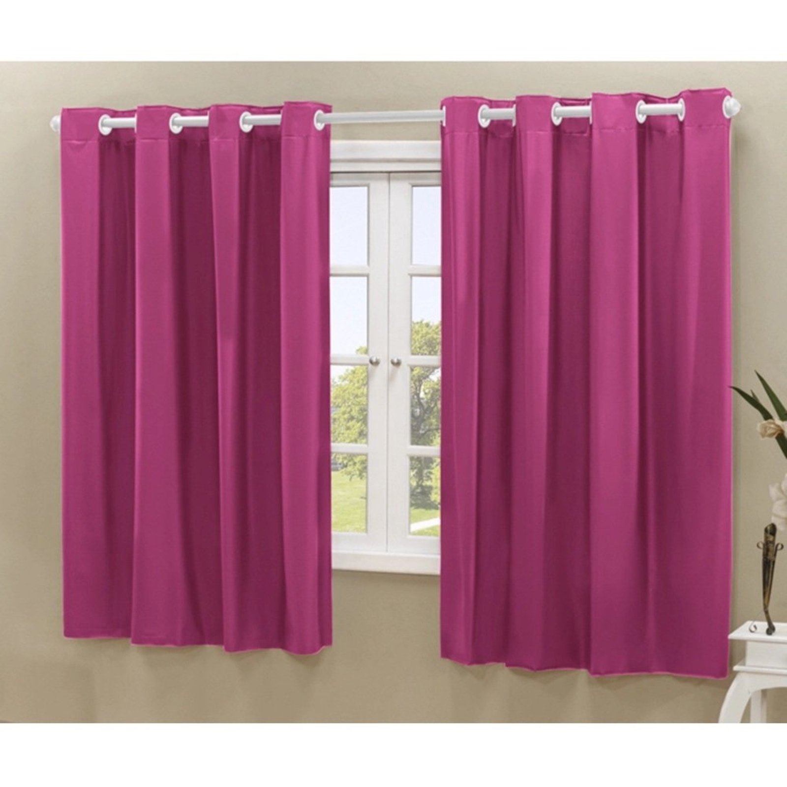 Cortina Daily Varão 1,5M Blackout PVC 2,20mx1,30m Sala Quarto Pink