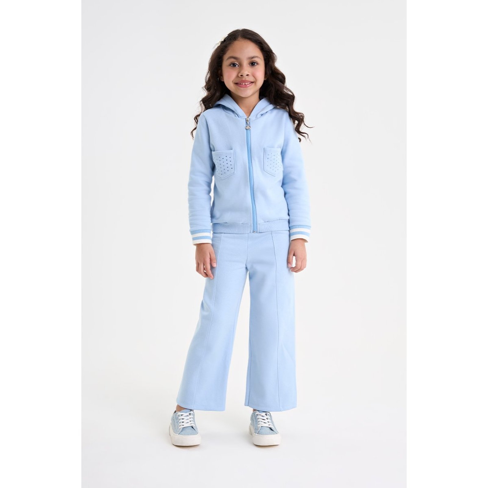 Infantil - Conjunto Feminino Jaqueta e Calça em Moletom