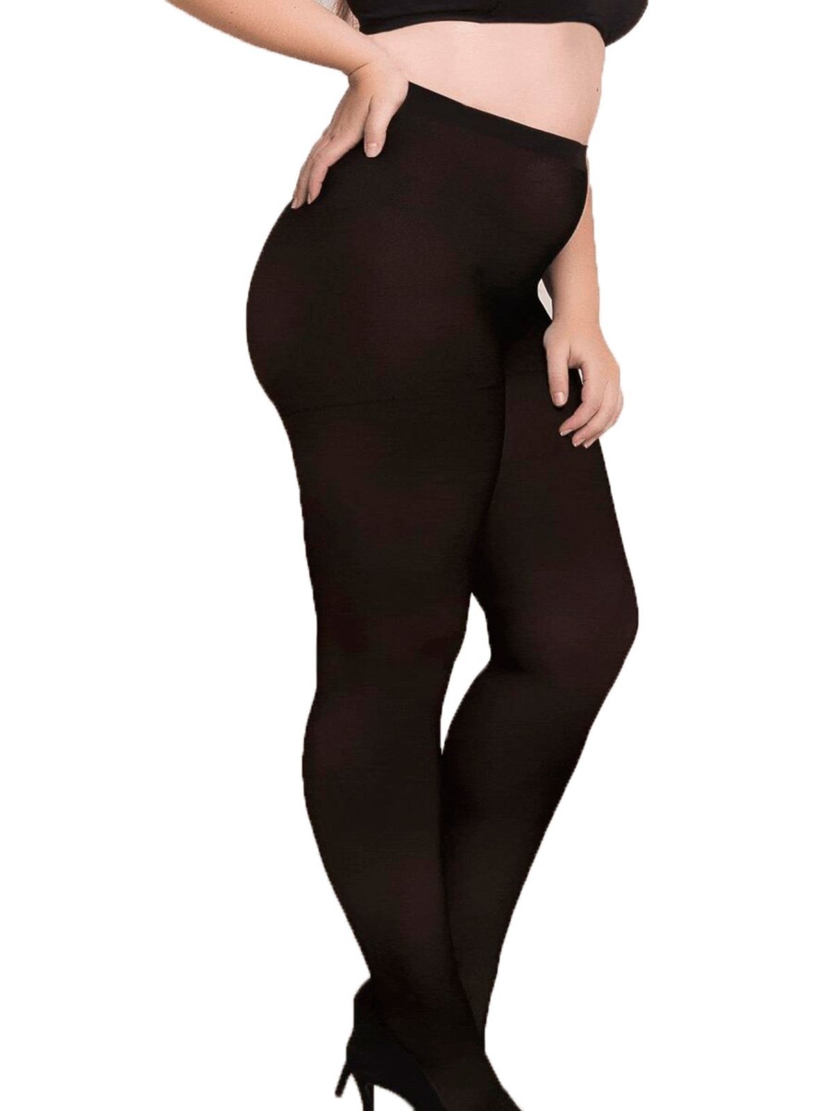 Meia Calça Fio 80 Opaca Trifil 6100 Plus Size Preto
