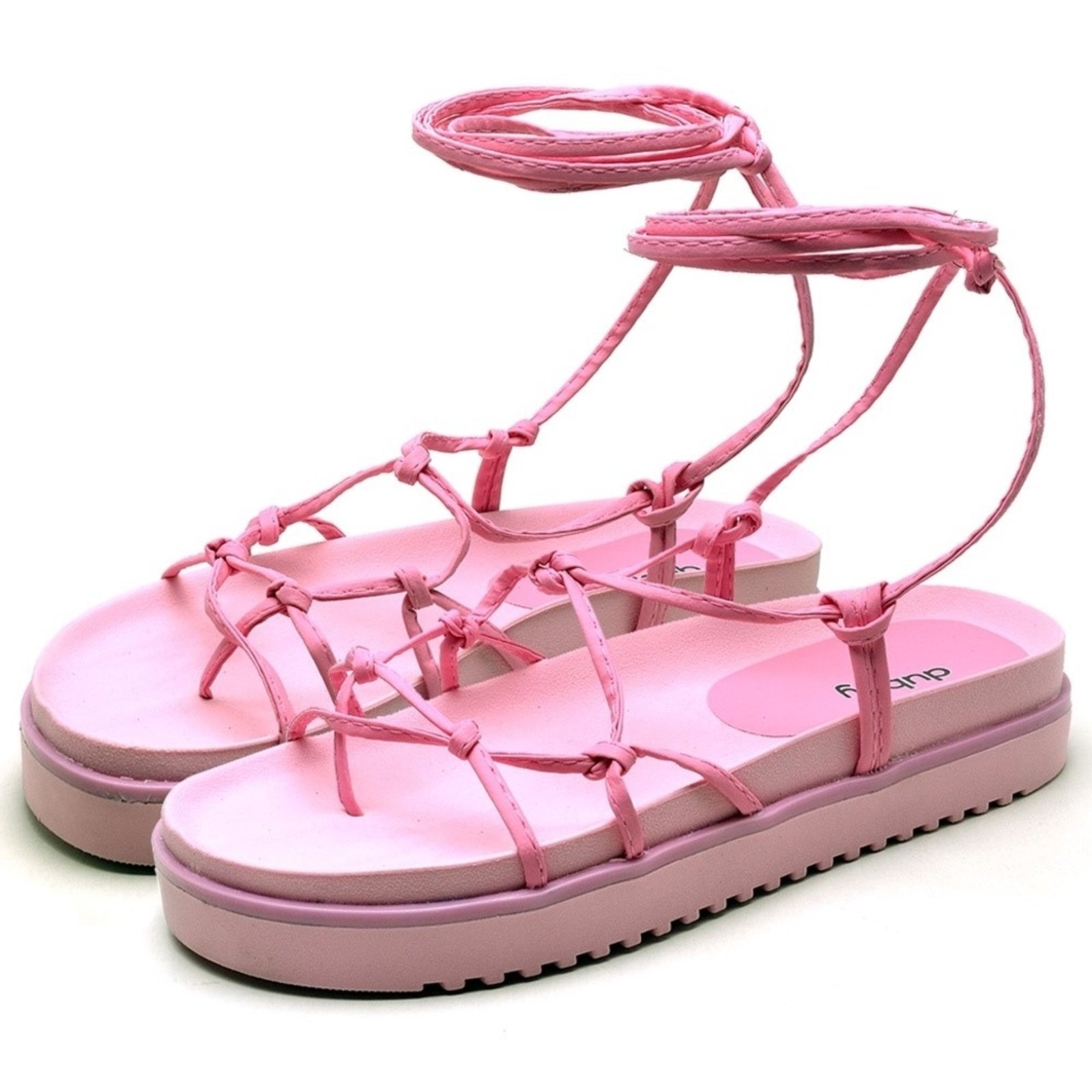 Sandália Rasteira Feminina Papete DUBUY 2041FG Rosa