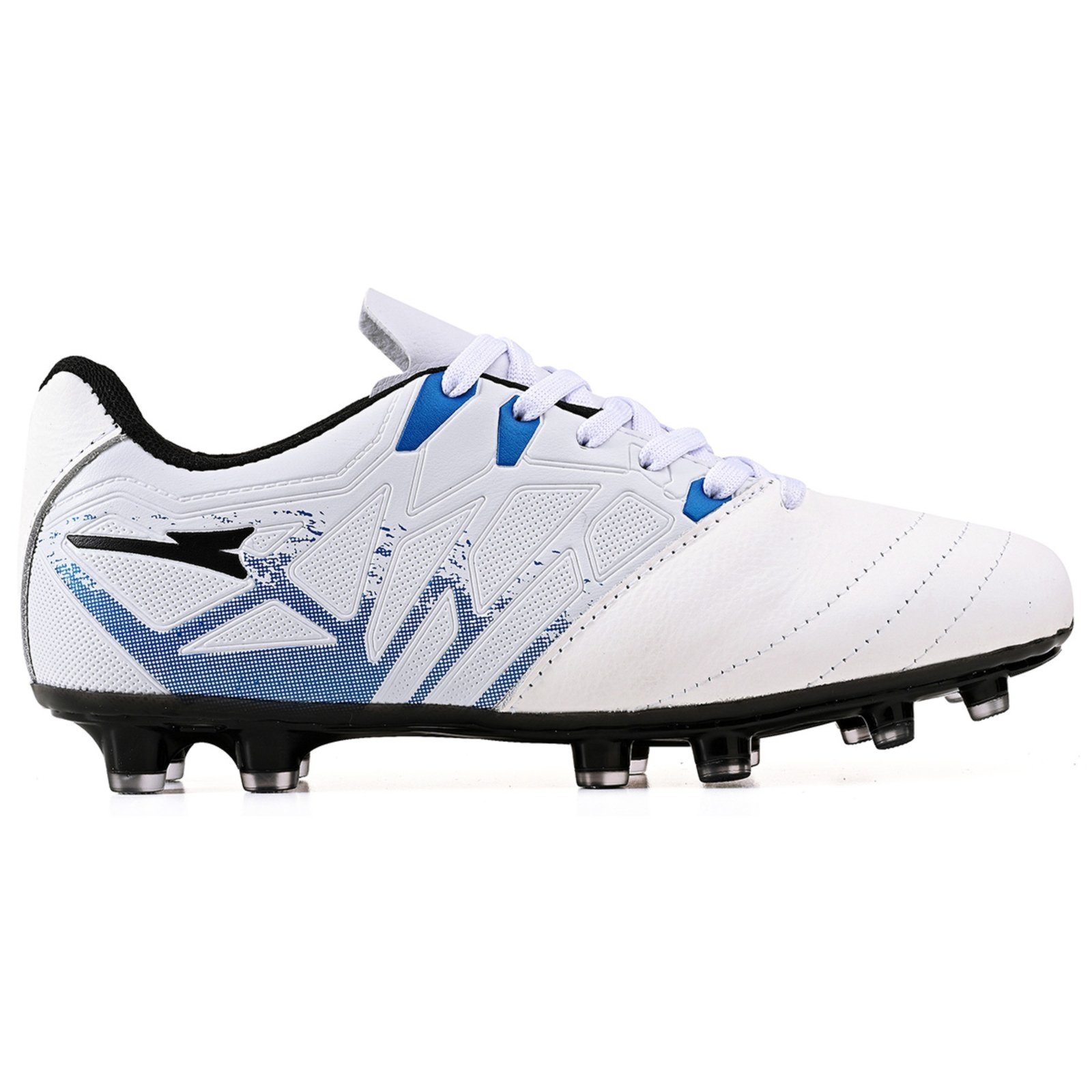 Vista 2 Chuteira de Futebol Masculina Campo Grama Natural Bico Reforçado em Couro CALCADOS LGHT LIGHT branco natural CALCADOS LGHT LIGHT branco natural