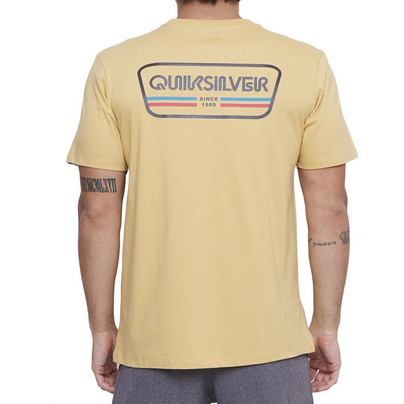 Camiseta Quiksilver Range Life SM25 Masculina Mostarda