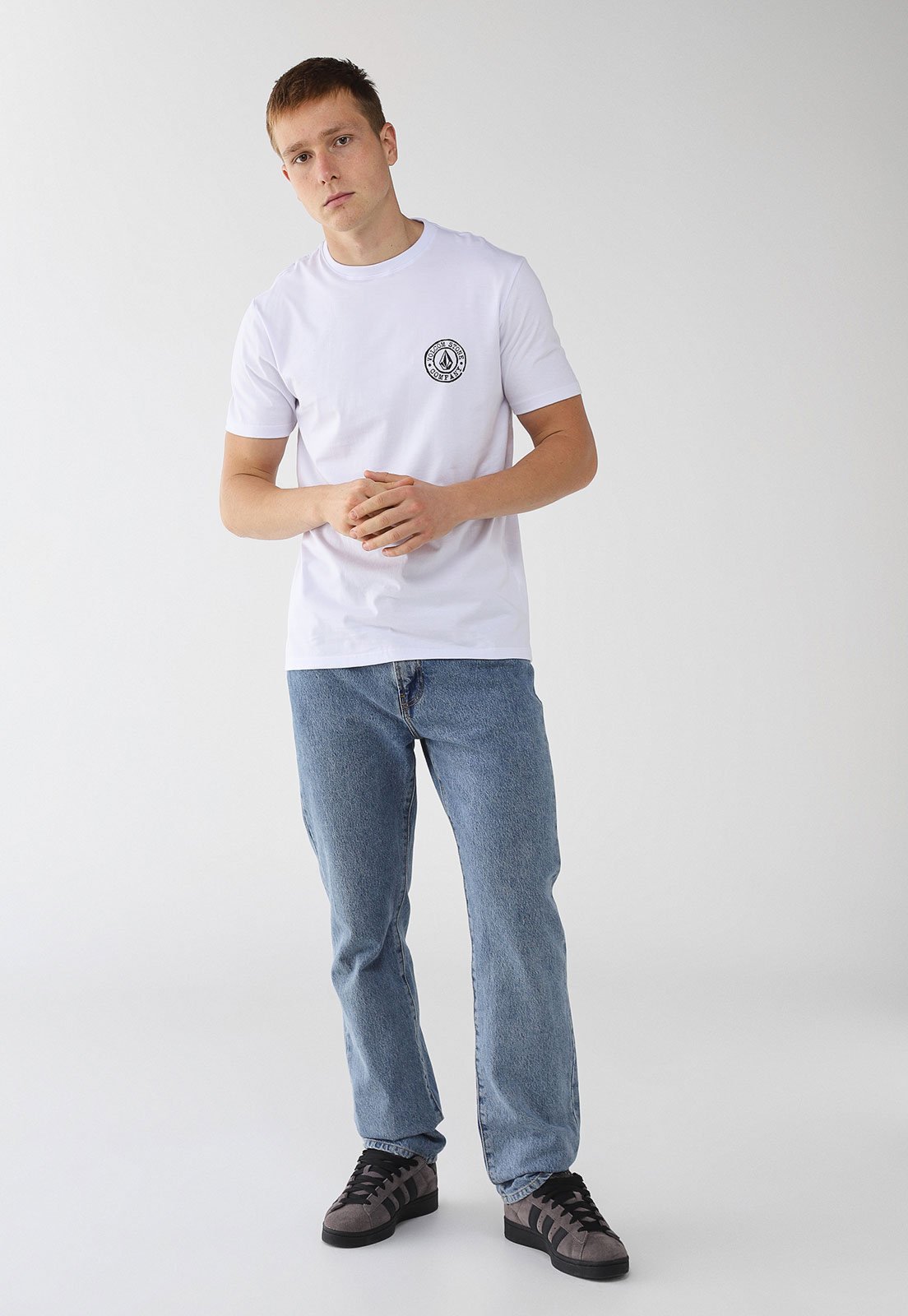 Vista 3 Camiseta Volcom Silk Difuse Branca branco Volcom branco