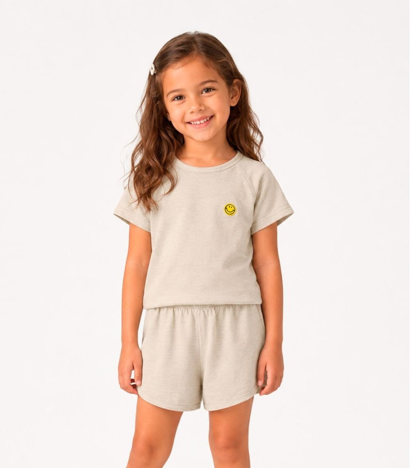 Infantil - Conjunto Blusa Com Shorts Select Bege