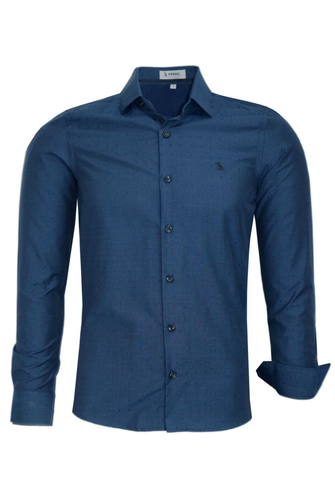 Camisa Manga Longa Slim Amil Passa Fácil Tec Magnetado 1828