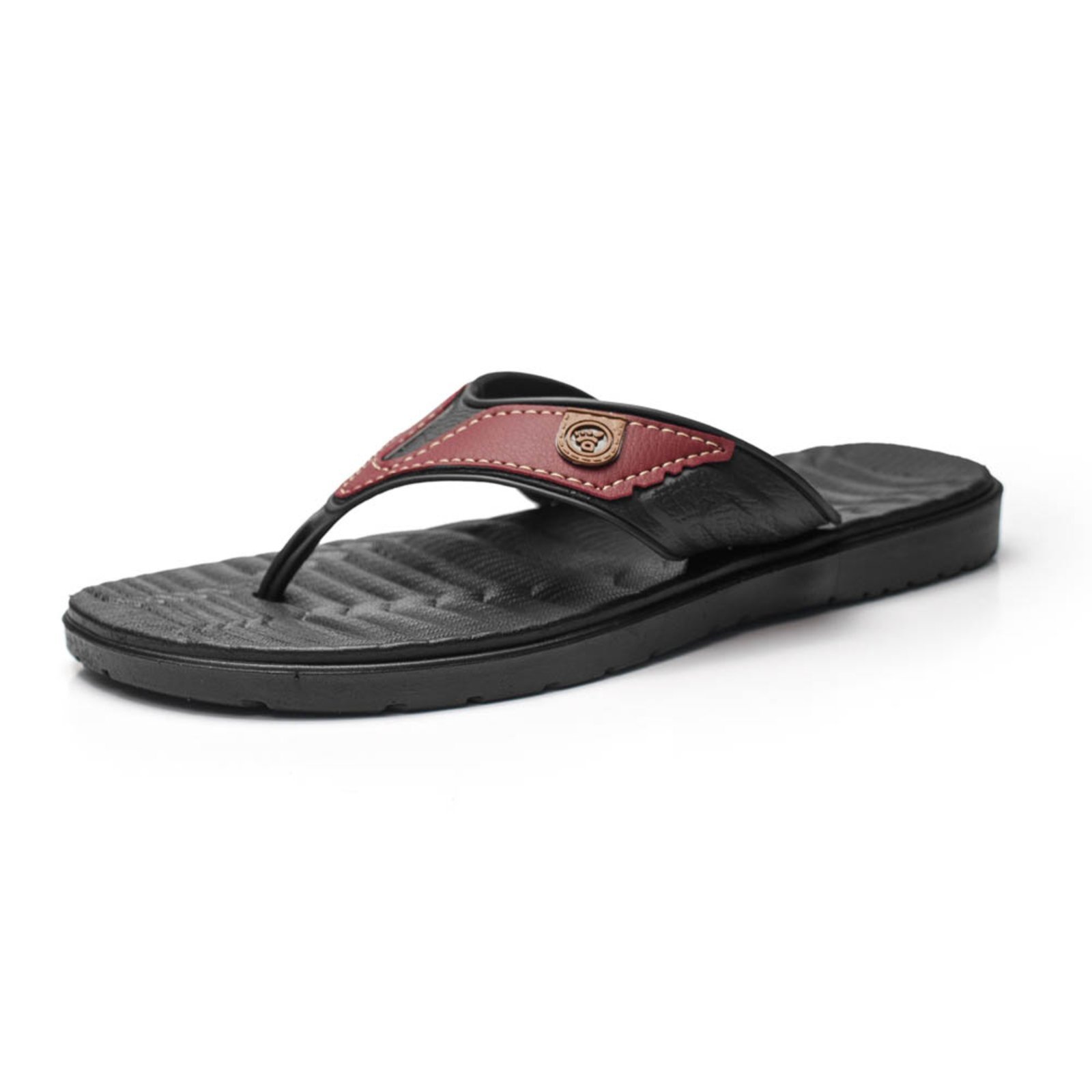 Chinelo Masculino Herlim Slide Ortopédico Conforto Anatômico Macio Bordô