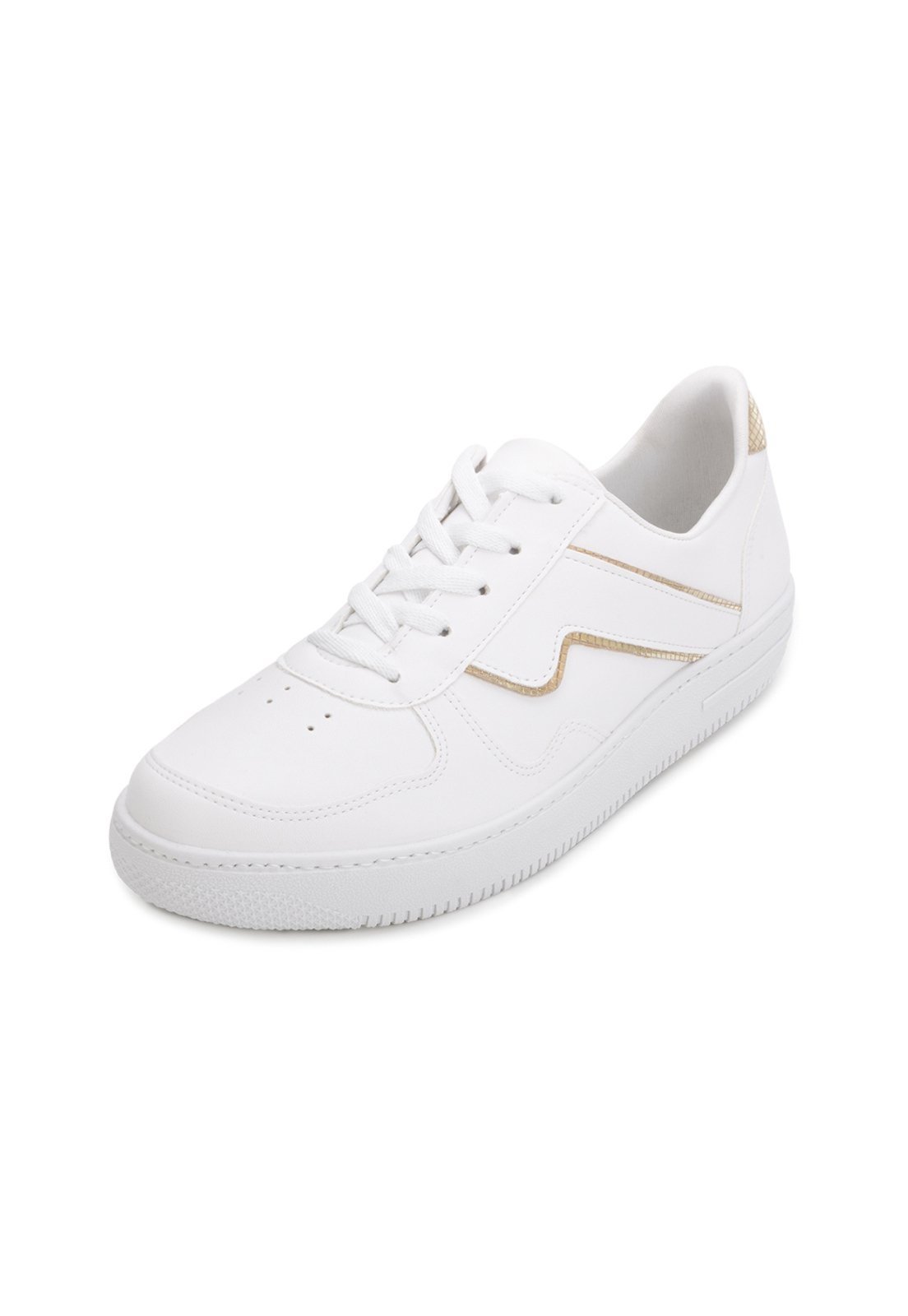 Tênis Sense Joy FY04 Branco-Dourado