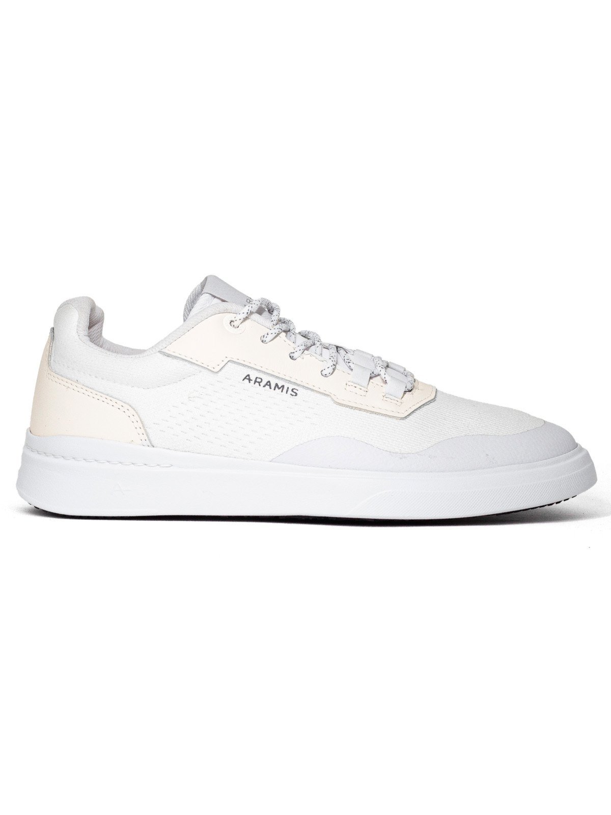 Tênis Masculino Aramis Casual Journey Soft Couro Cadarço Confortável Resistente Branco All White
