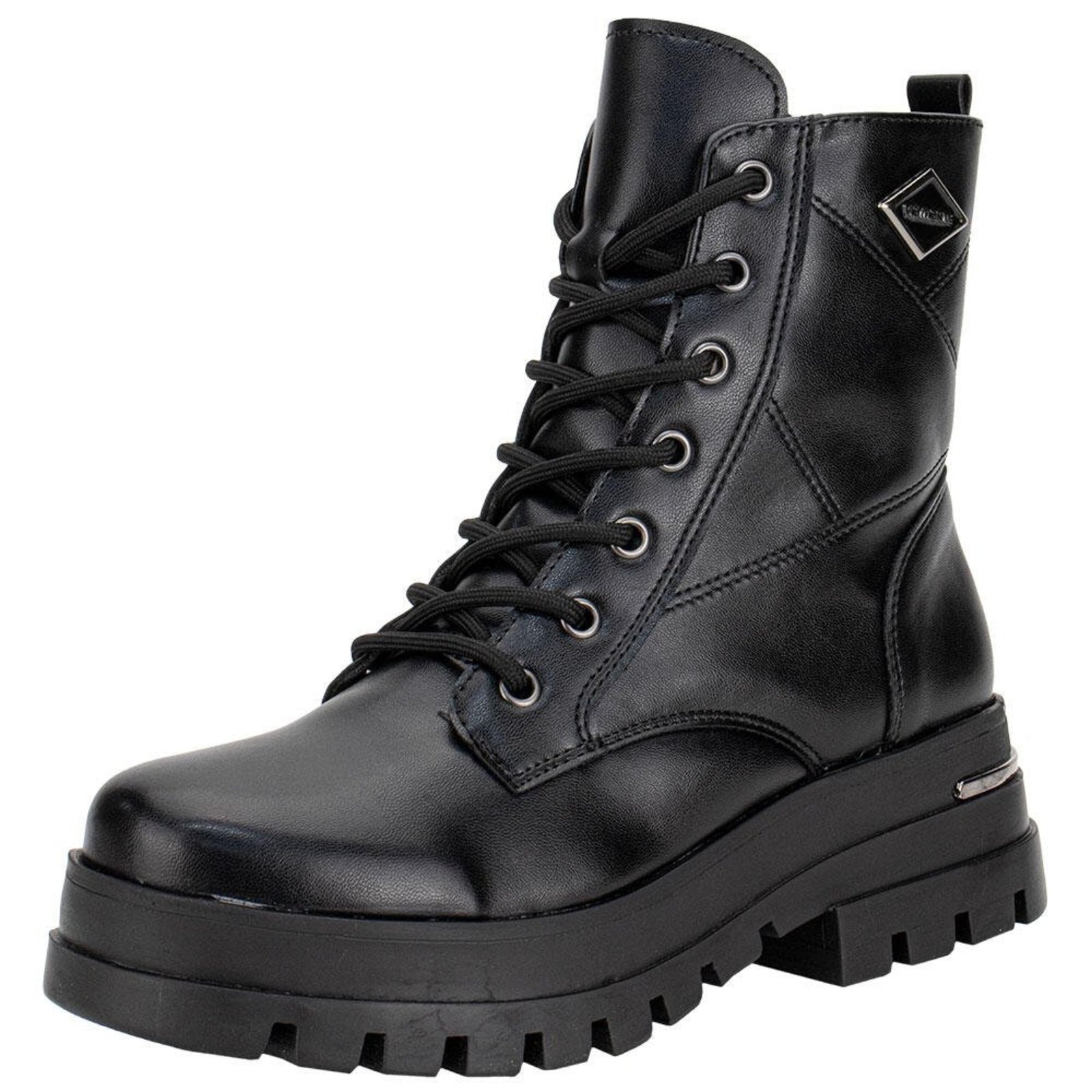 Bota Feminina Coturno Via Marte 007012 5837012 Preto