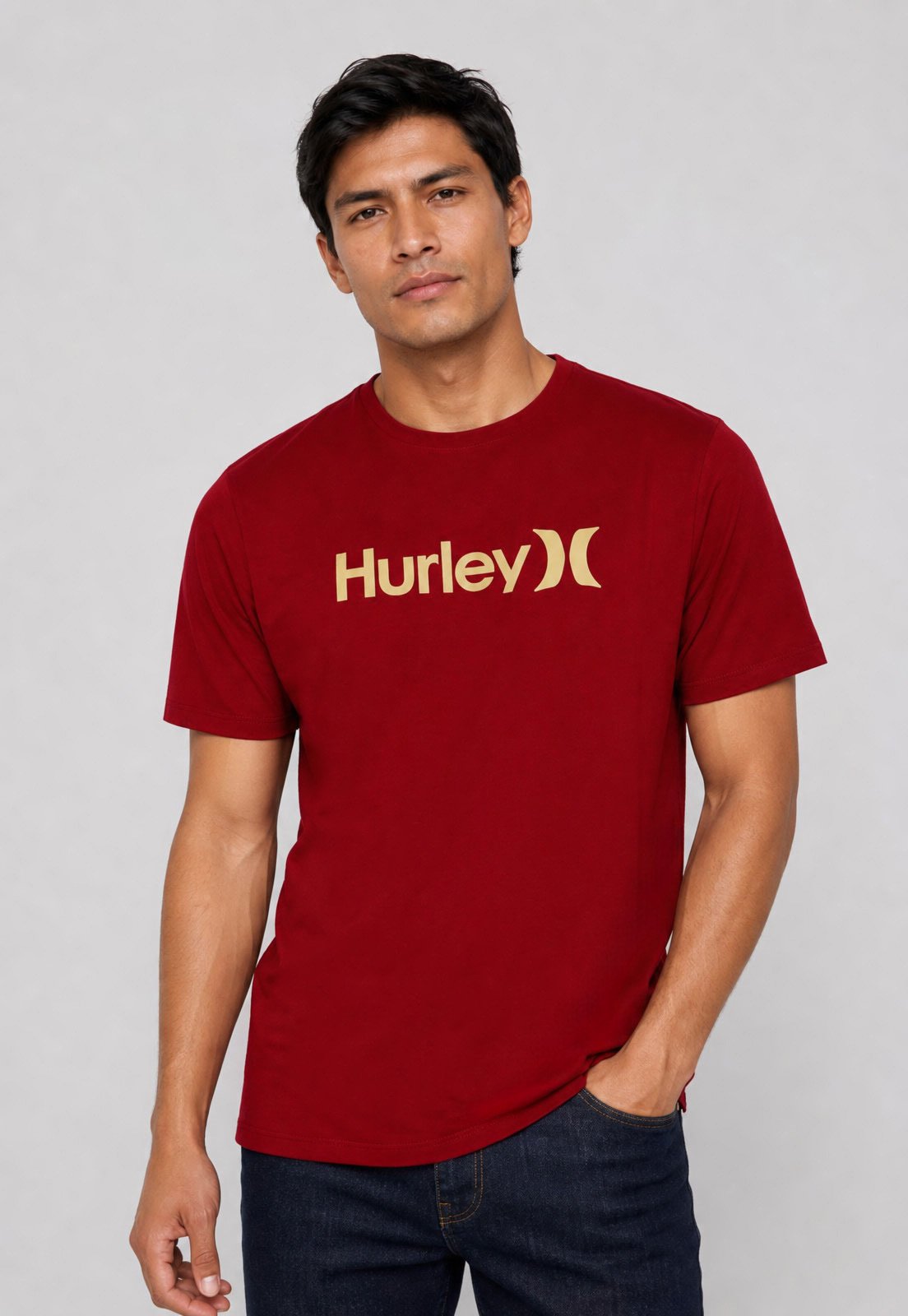 Camiseta Masculina Hurley Logo Vermelha