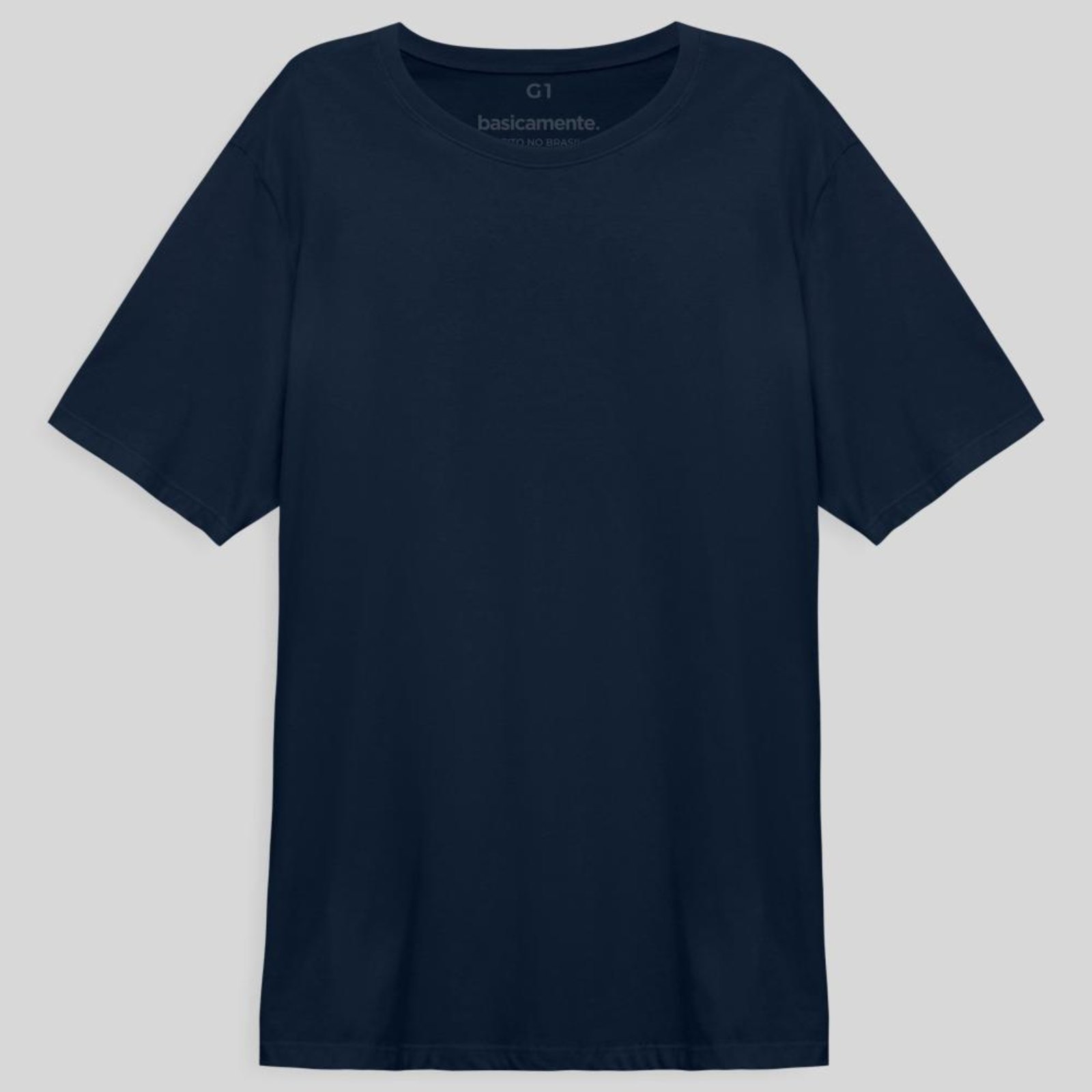 Camiseta Reta Masculina Gola C Super Azul