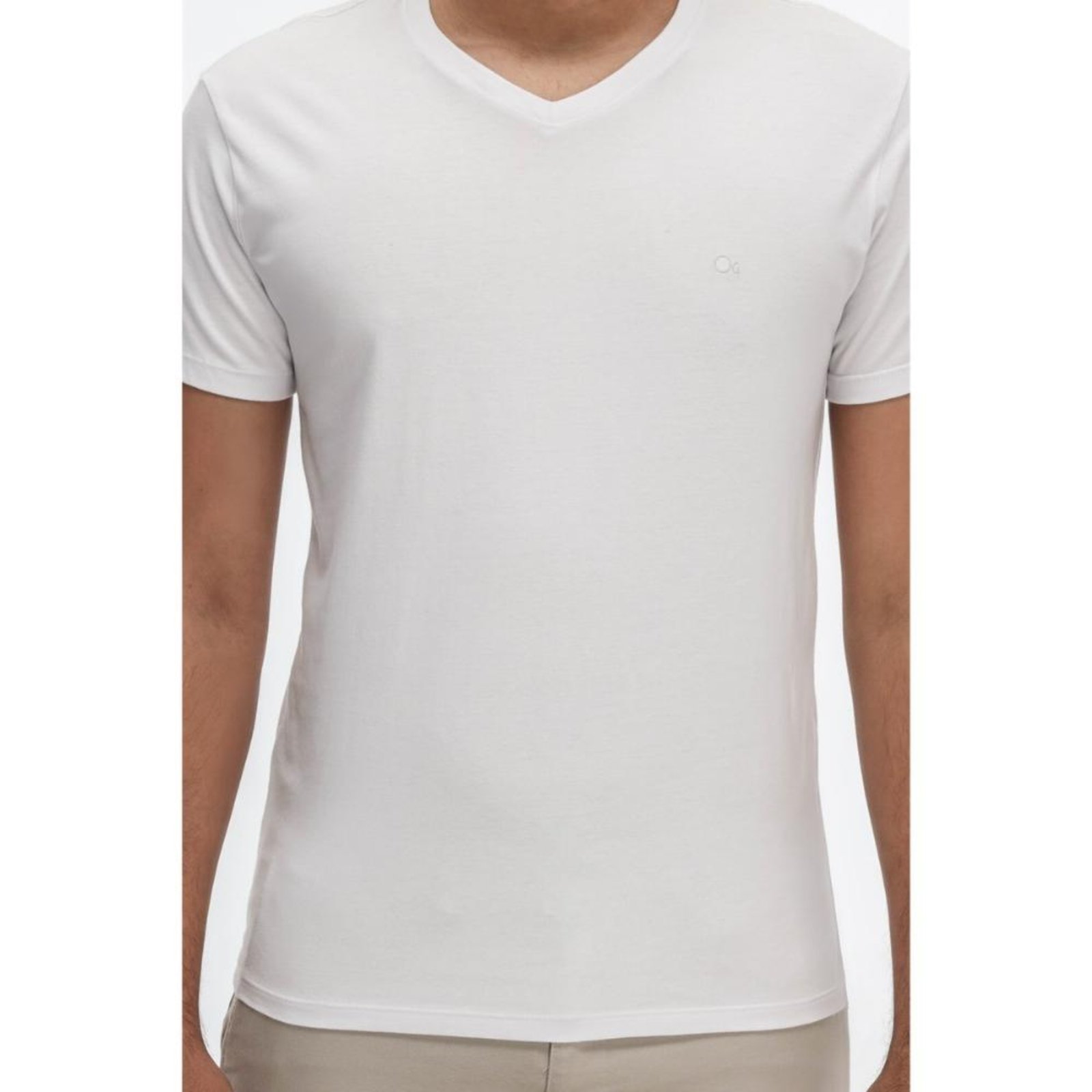 Camiseta Manga Curta Ogochi Slim Masculina 006000003 Branca