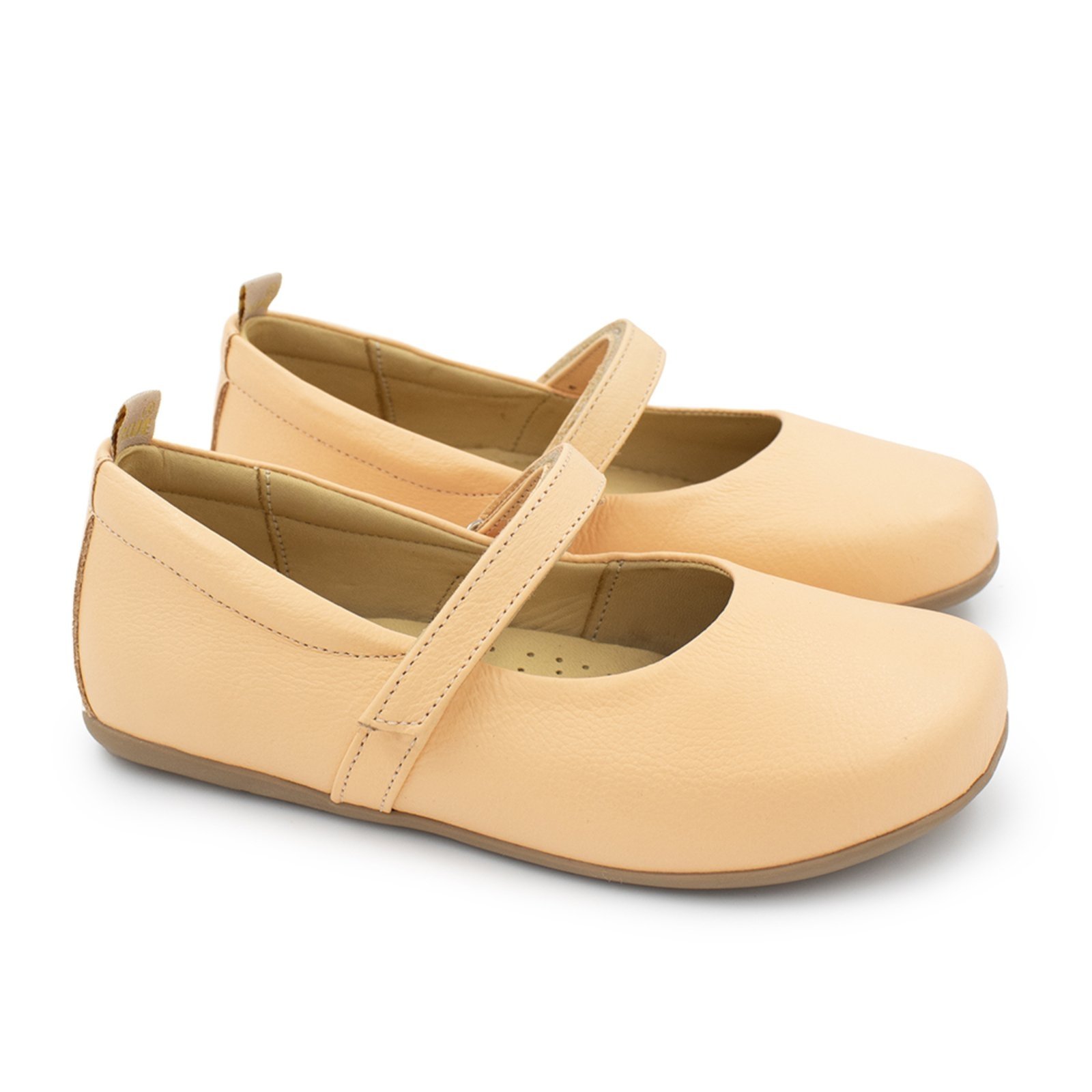 Vista 2 Infantil - Sapatilha Menina Blue Clara Couro Pessego Blue Infantis laranja blue