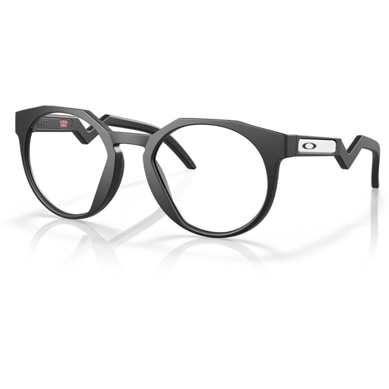 Óculos de Grau Redondo Oakley HSTN RX Matte Black