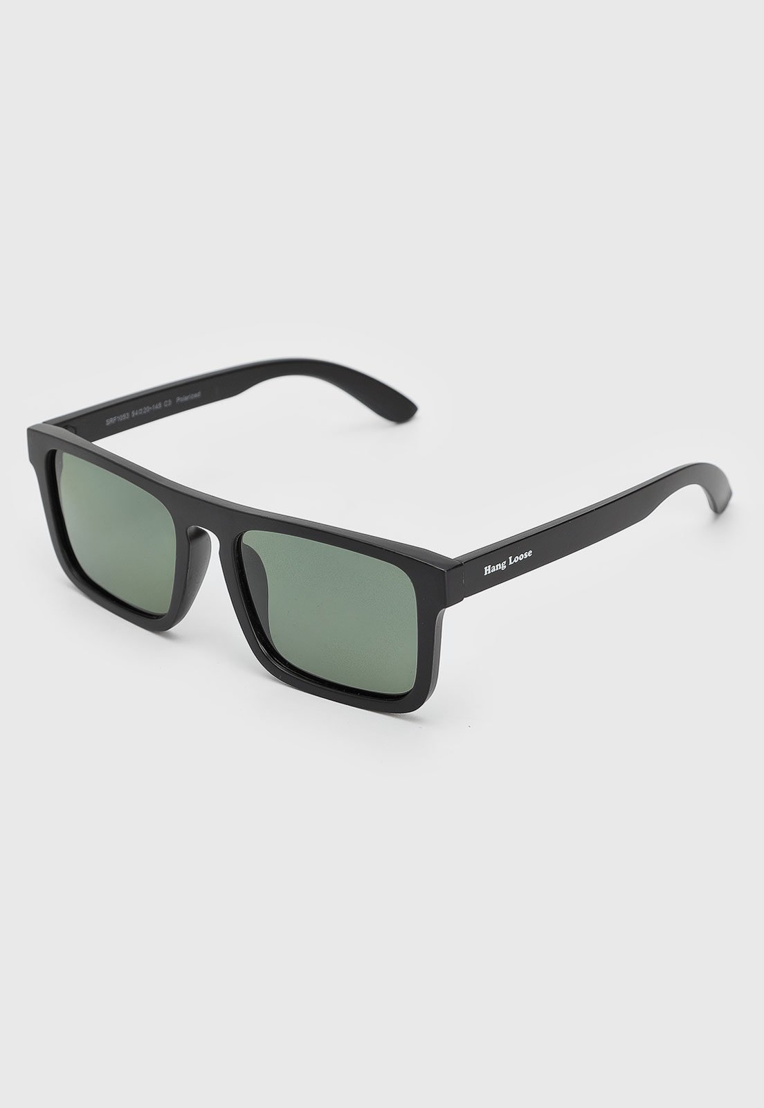 Óculos Feminino Hang Loose Polarized Retangular Acetato Preto